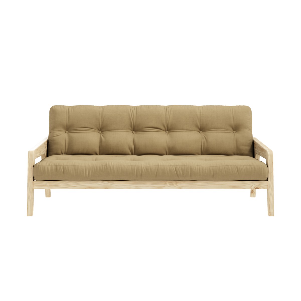 GRAB CLEAR LACQUERED W. 5-LAYER MIXED MATTRESS WHEAT BEIGE