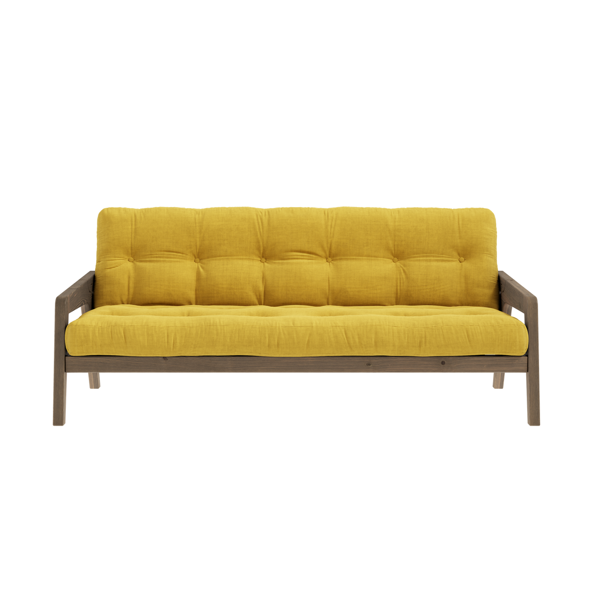 GRAB CAROB BROWN LACQUERED W. 5-LAYER MIXED MATTRESS HONEY