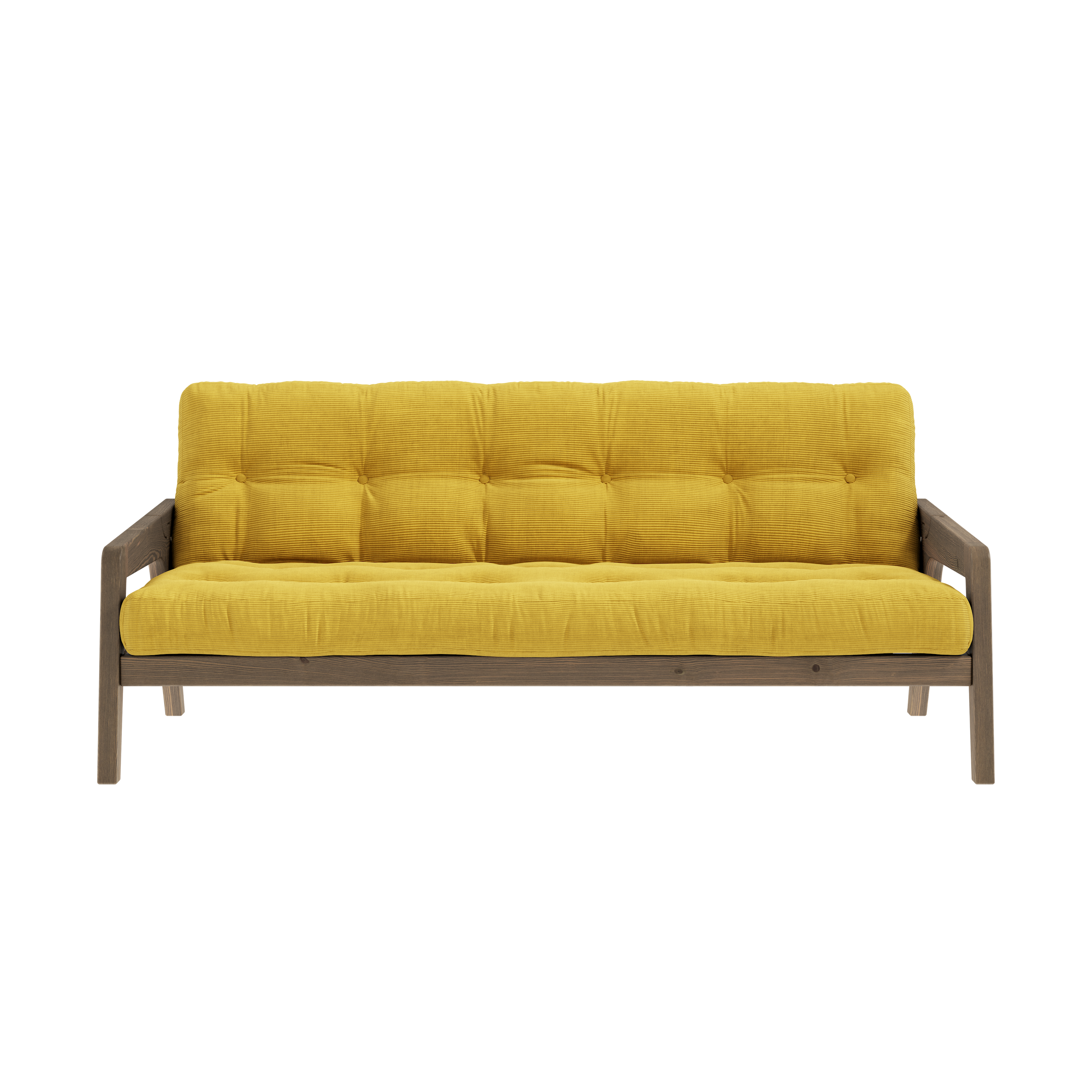 GRAB CAROB BROWN LACQUERED W. 5-LAYER MIXED MATTRESS HONEY