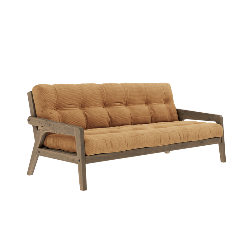 GRAB CAROB MARRON LAQUÉ AVEC MATELAS MIXTE 5 COUCHES MATT FUDGE BROWN