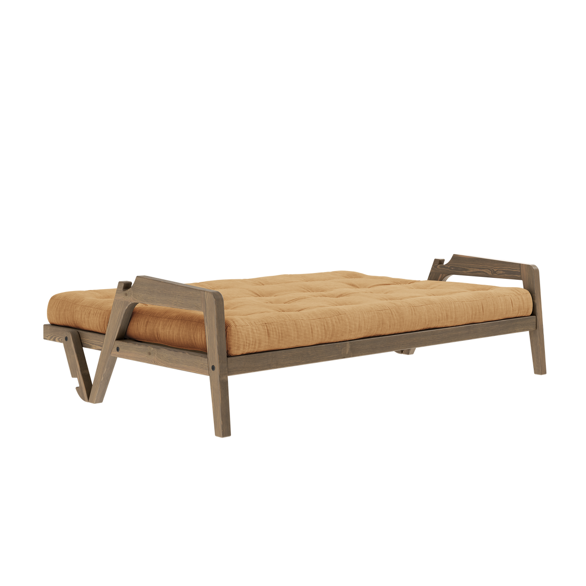 GRAB CAROB MARRON LAQUÉ AVEC MATELAS MIXTE 5 COUCHES MATT FUDGE BROWN