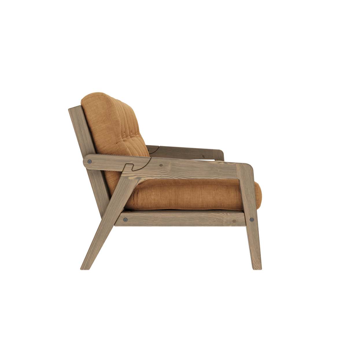 GRAB CAROB MARRON LAQUÉ AVEC MATELAS MIXTE 5 COUCHES MATT FUDGE BROWN