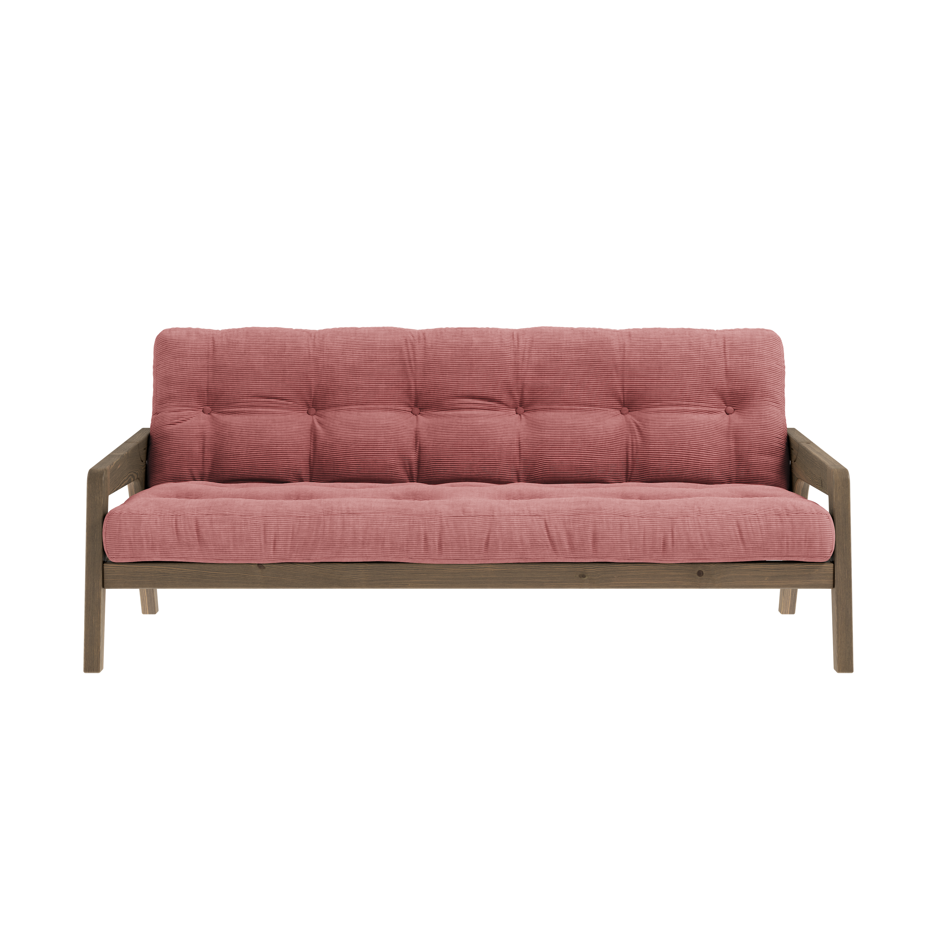 GRAB CAROB BROWN LACQUERED W. 5-LAYER MIXED MATTRESS SORBET PINK