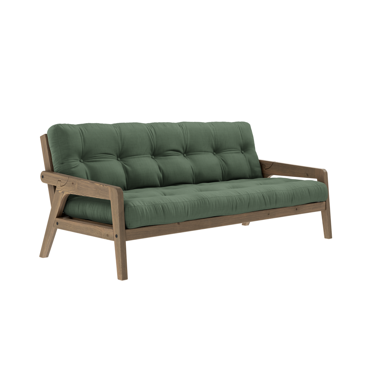 SAISISSEZ LAQUE BRUN CAROUBLE AVEC MATELAS MIXTE 5 COUCHES MATE VERT OLIVE