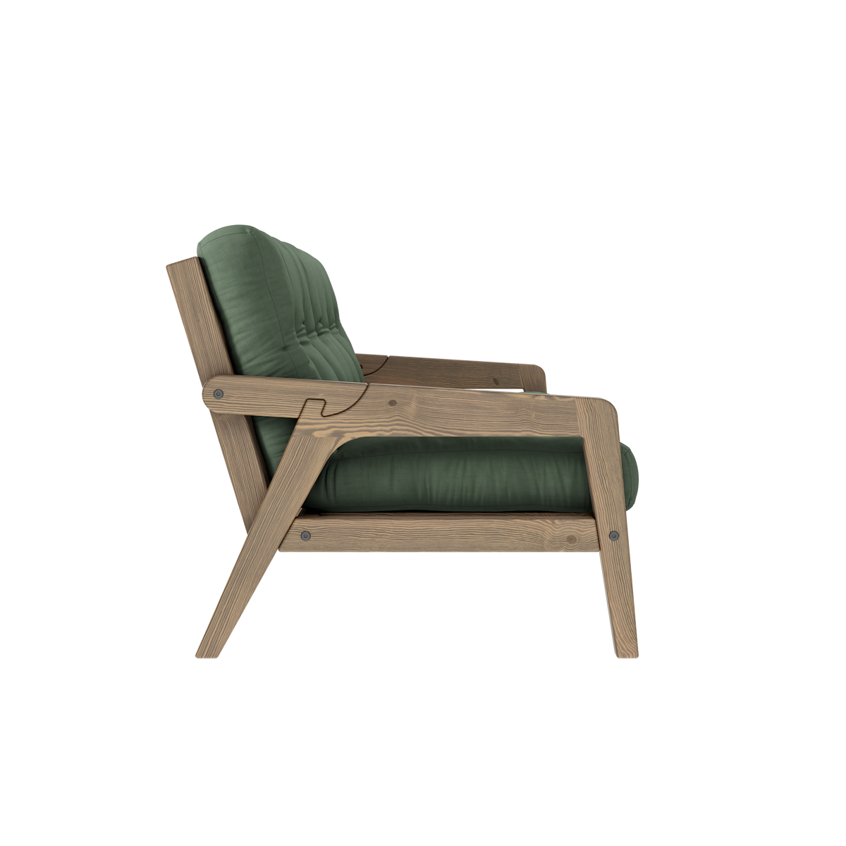 SAISISSEZ LAQUE BRUN CAROUBLE AVEC MATELAS MIXTE 5 COUCHES MATE VERT OLIVE