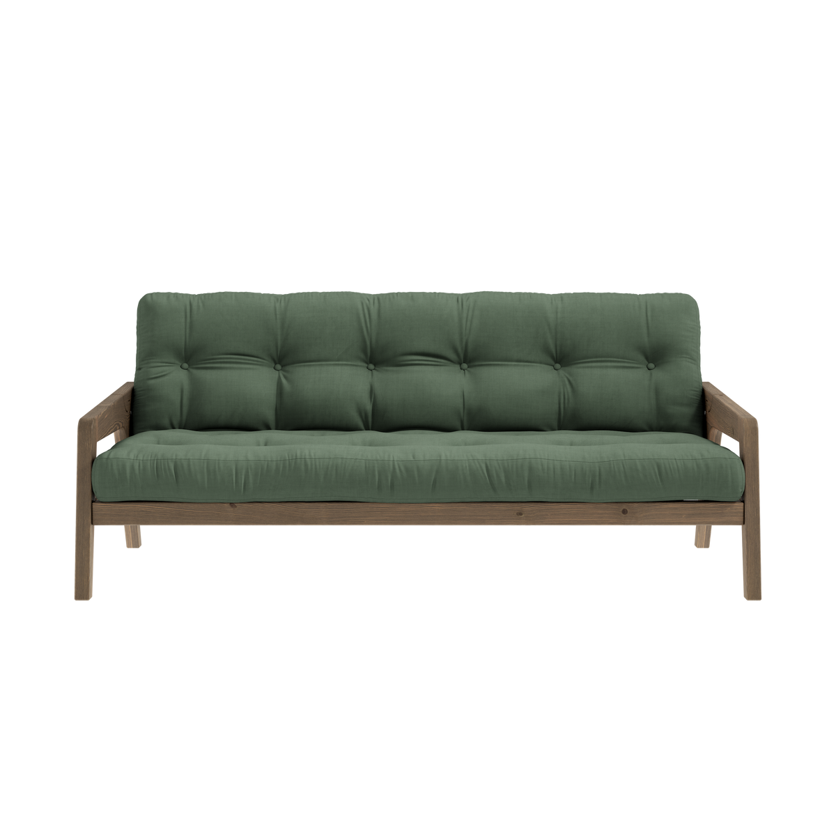 SAISISSEZ LAQUE BRUN CAROUBLE AVEC MATELAS MIXTE 5 COUCHES MATE VERT OLIVE