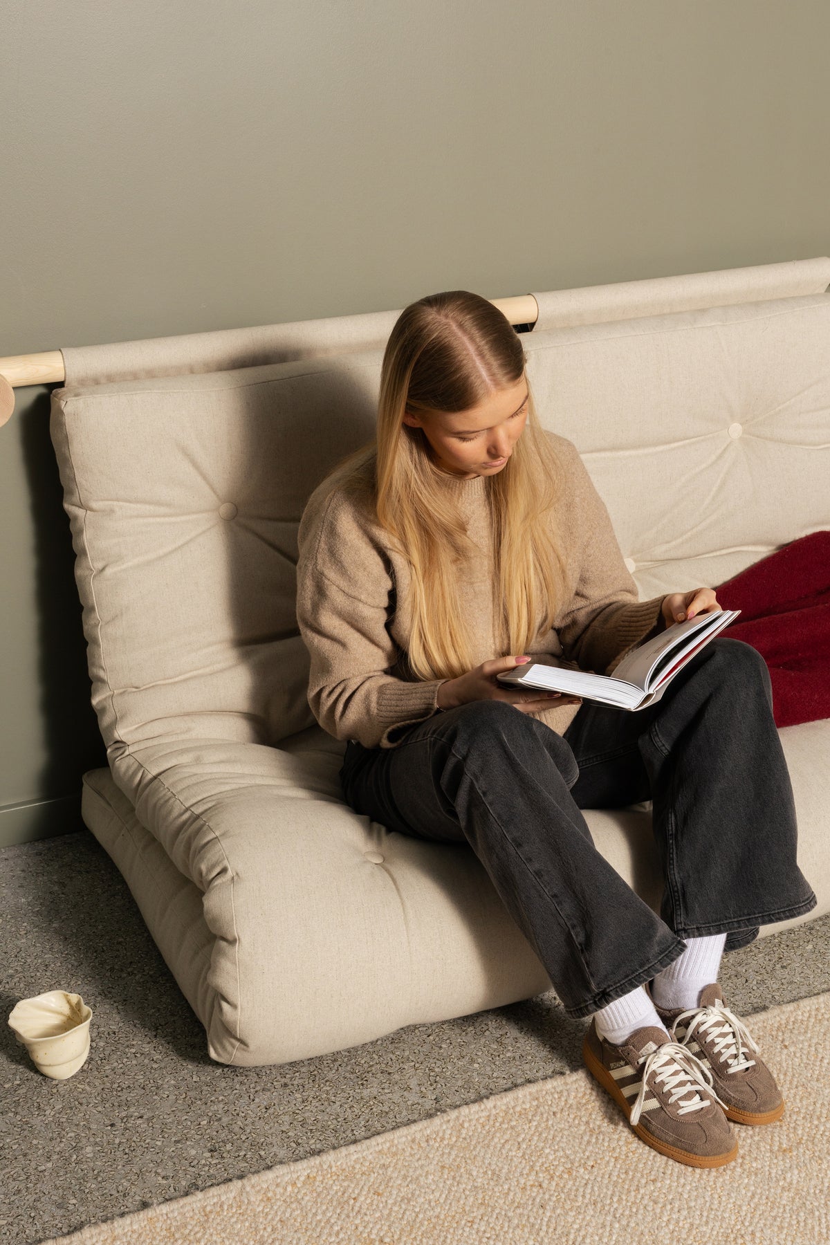 HOOKED RAW 135 x 200 W. BRAVO MATTRESS CHOCOLATE