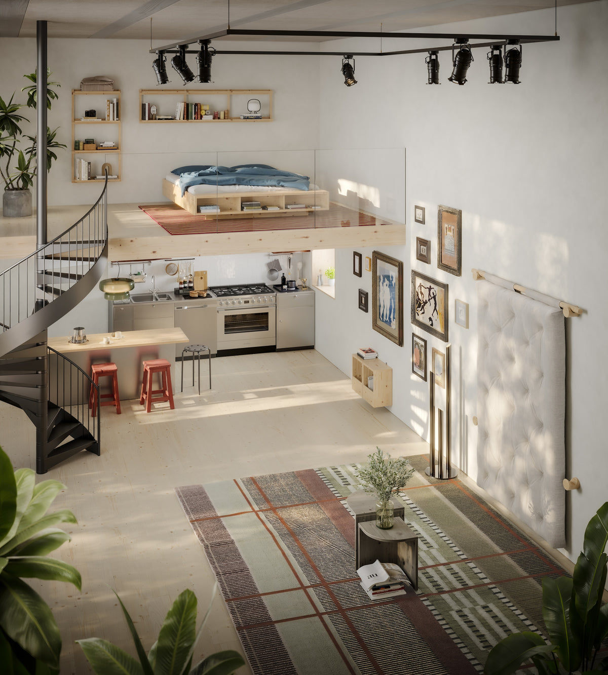 HOOKED RAW 135 X 200 W. BRAVO MATTRESS IVORY