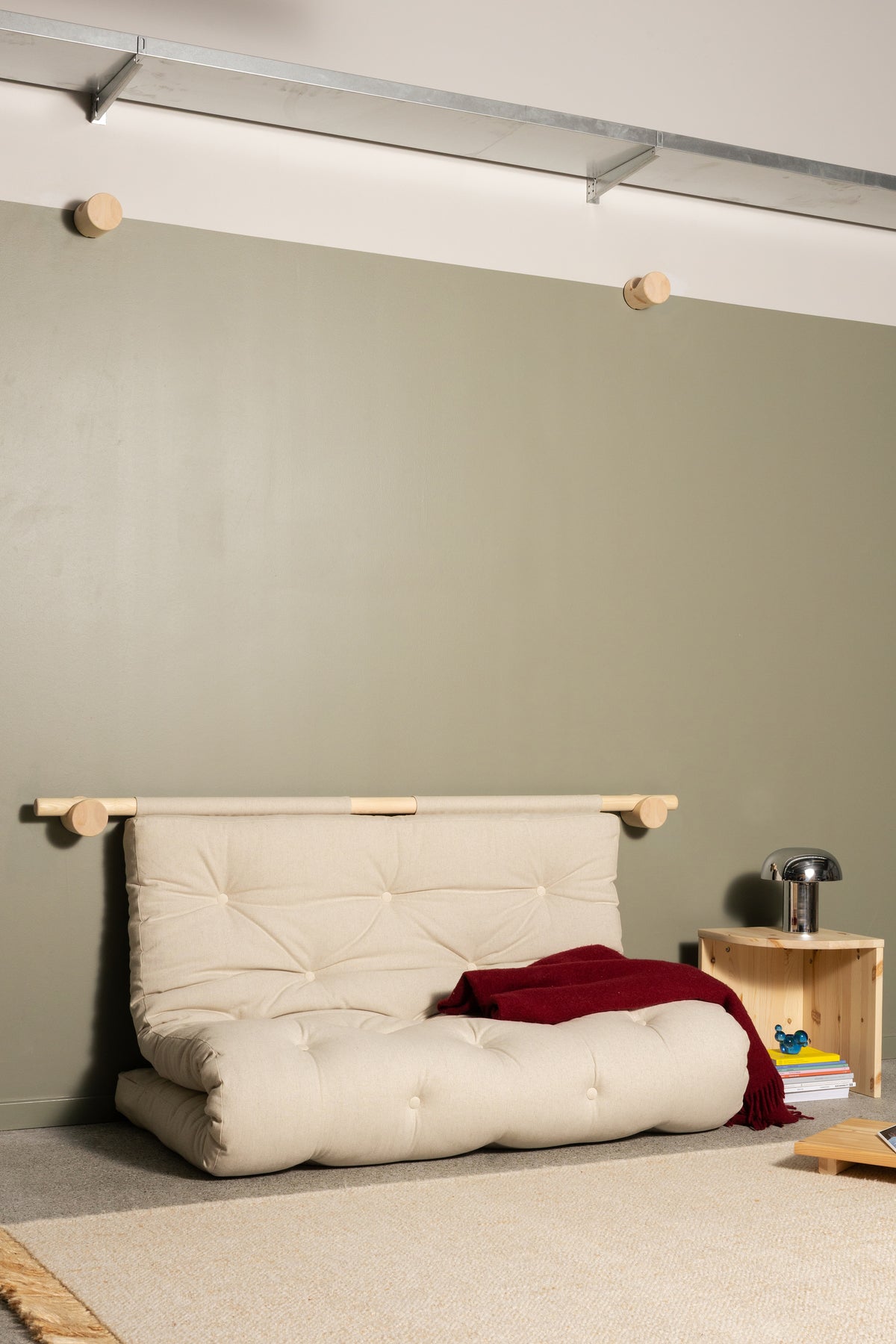 HOOKED RAW 135 X 200 W. BRAVO MATTRESS IVORY