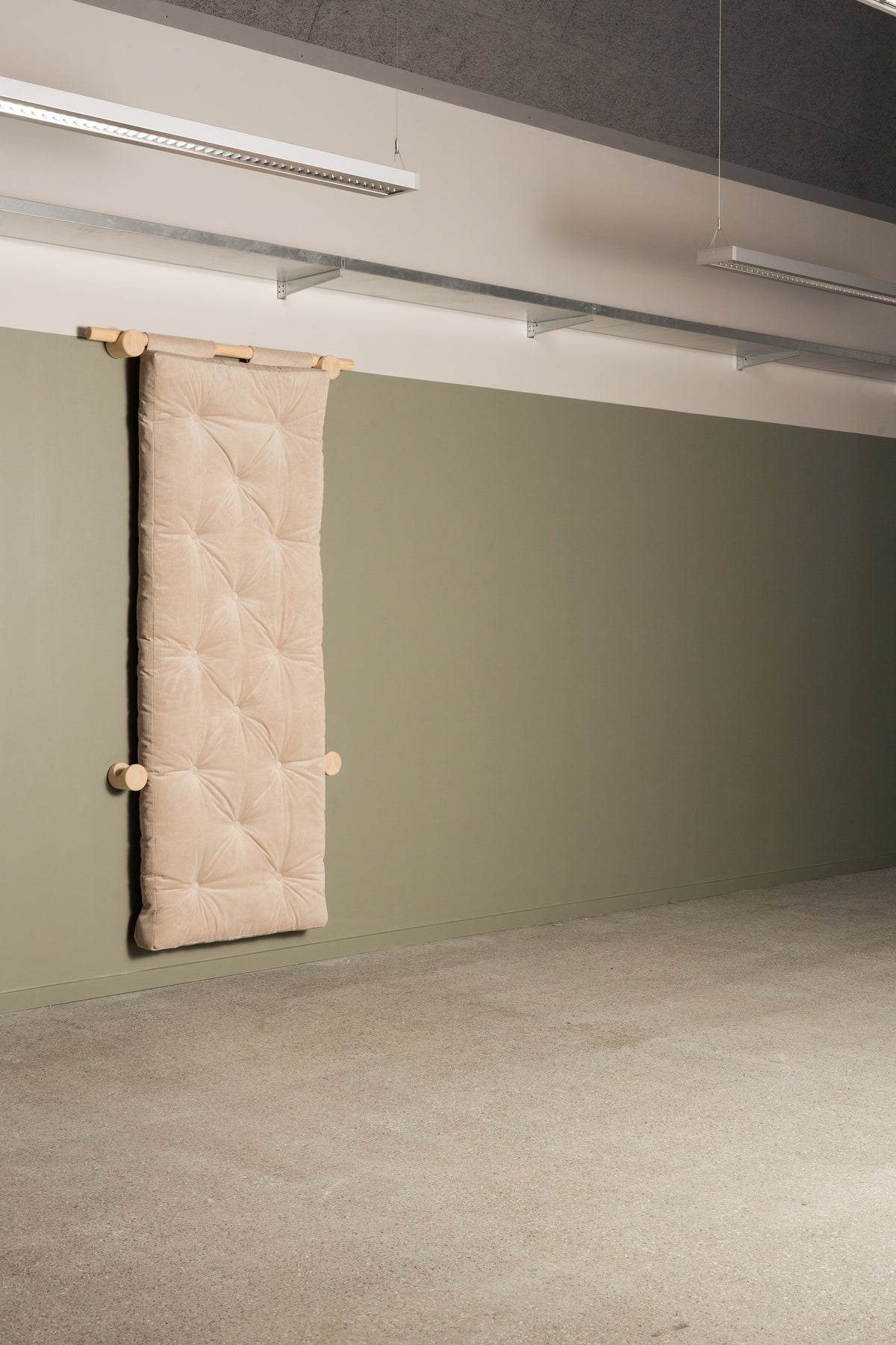 HOOKED RAW 75 x 200 W. BRAVO MATELAS VERT OLIVE