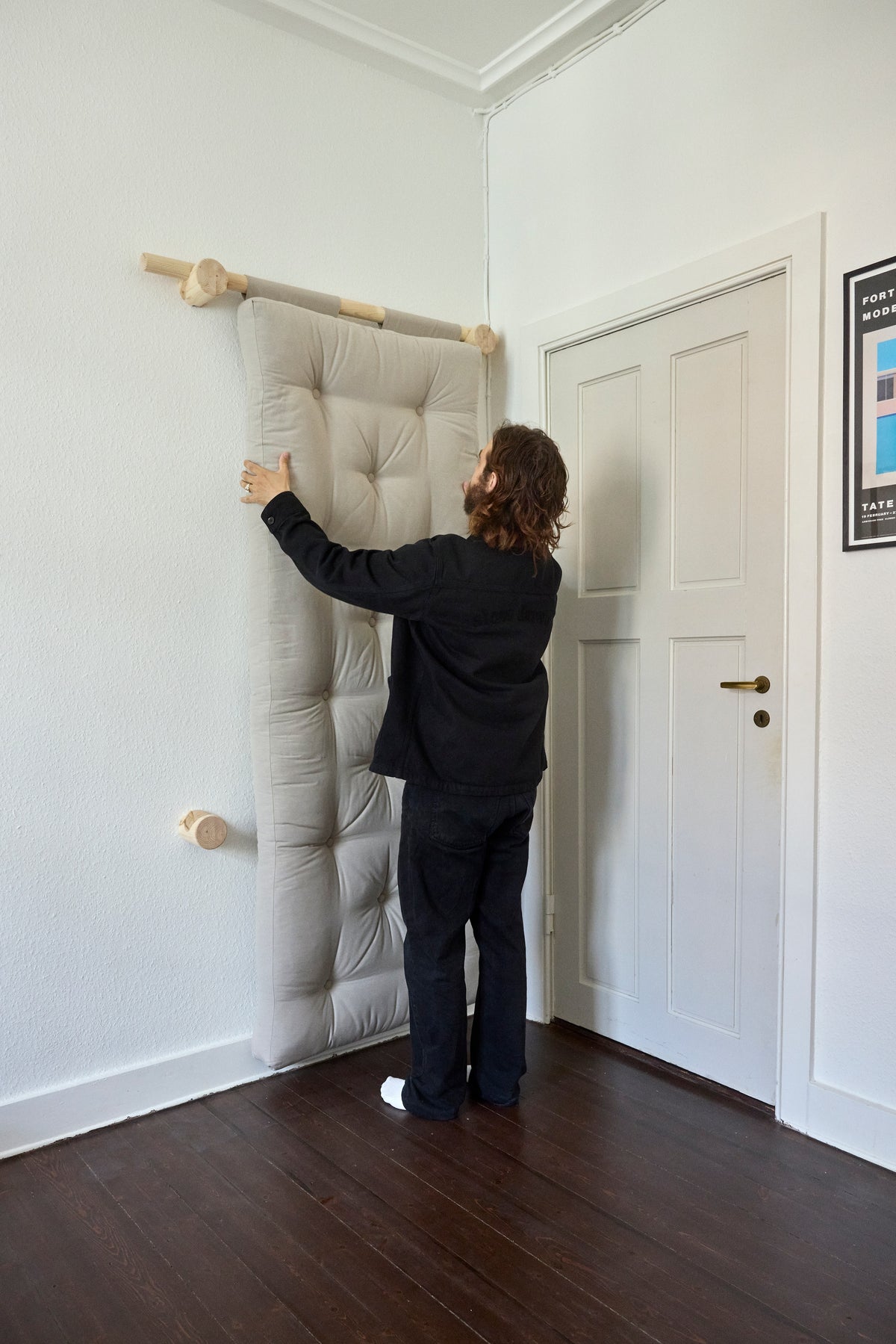 HOOKED RAW 75 x 200 W. BRAVO MATELAS VERT OLIVE