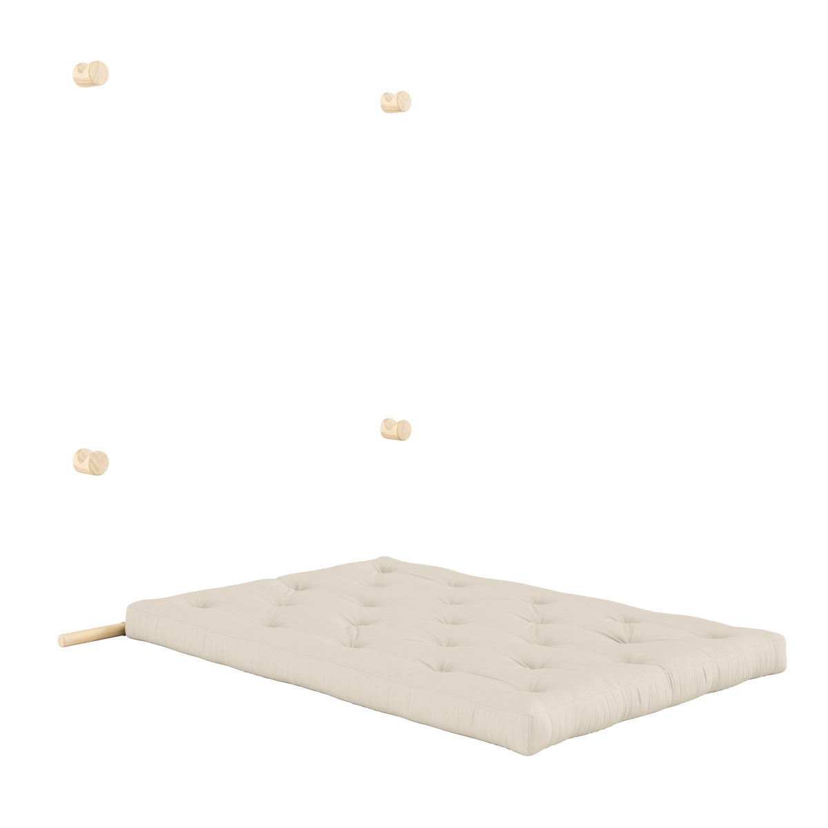 MATELAS HOOKED RAW 135 x 200 W. BRAVO BEIGE