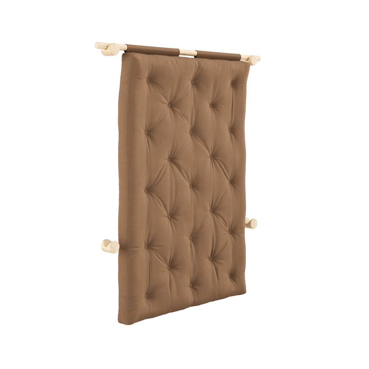 HOOKED RAW 135 x 200 W. BRAVO MATTRESS MOCCA