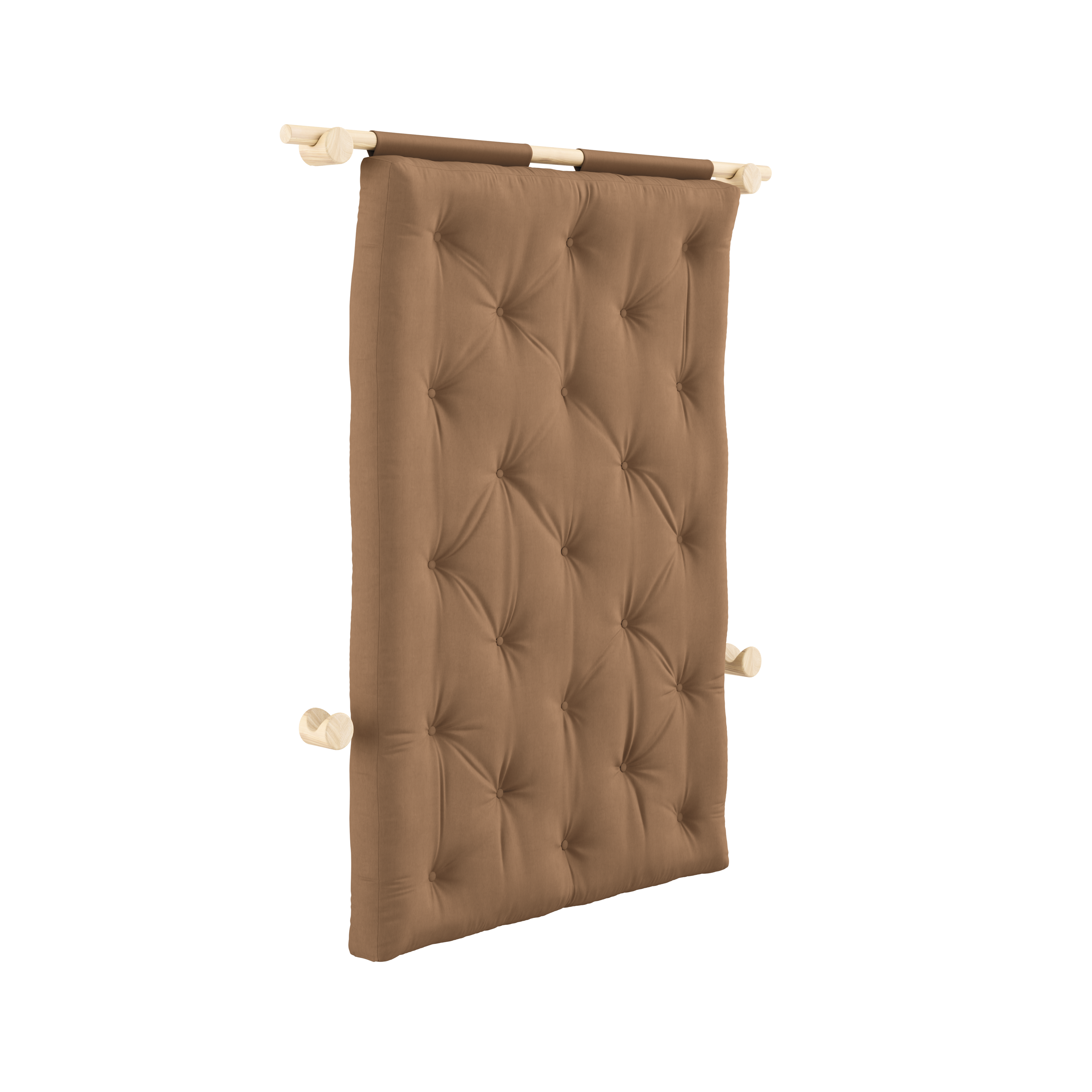 HOOKED RAW 135 x 200 W. BRAVO MATTRESS MOCCA