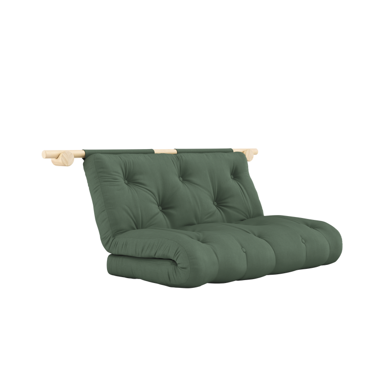 MATELAS HOOKED RAW 135 x 200 AVEC W. BRAVO VERT OLIVE