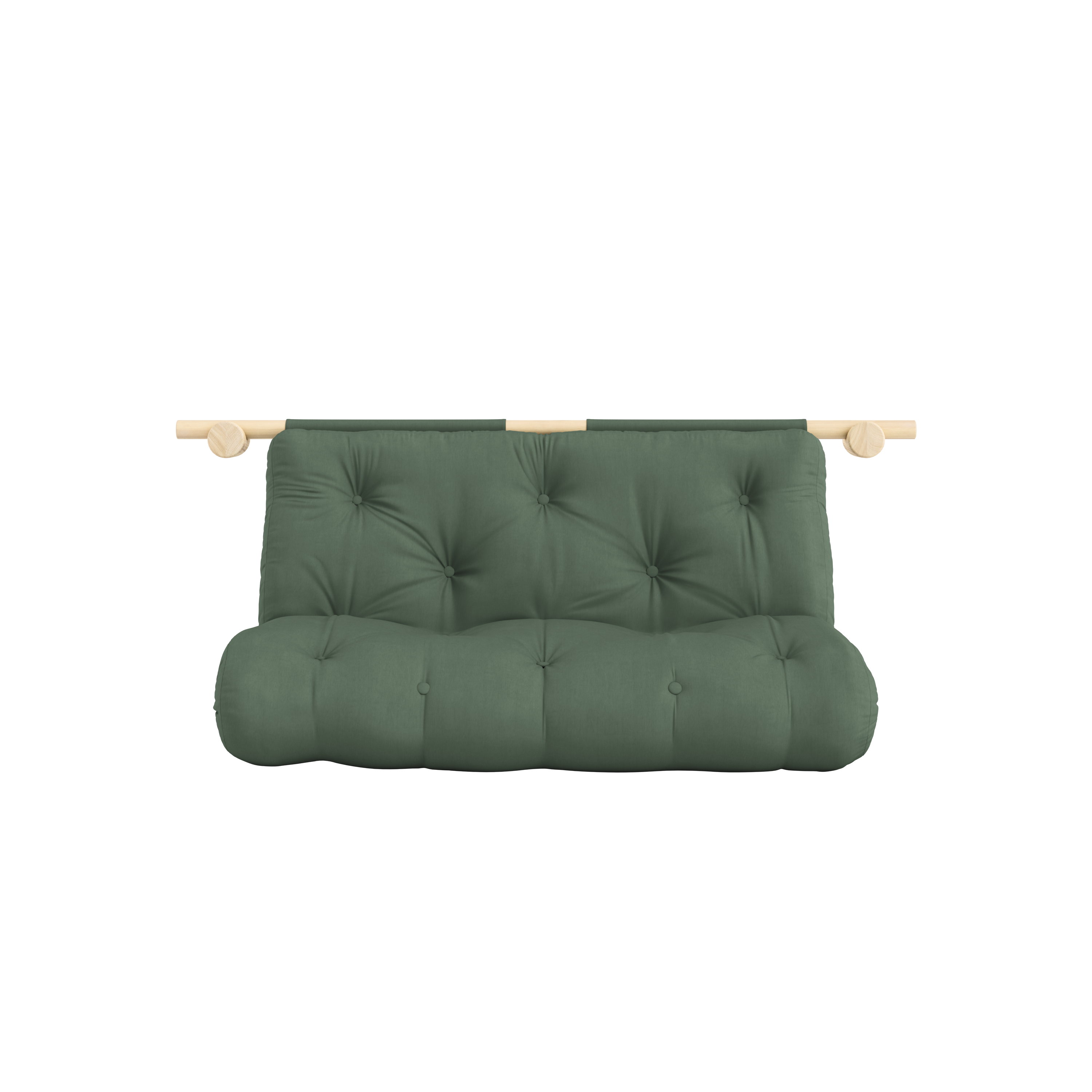 MATELAS HOOKED RAW 135 x 200 AVEC W. BRAVO VERT OLIVE