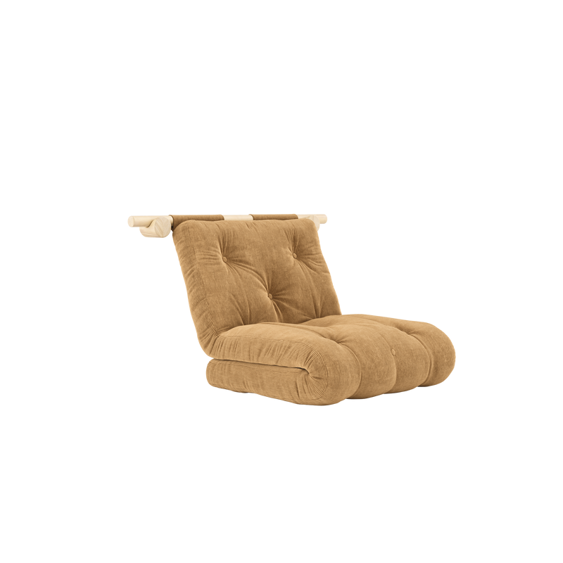 MATELAS BRAVO W. HOOKED RAW 75 x 200 CARAMEL BRUN
