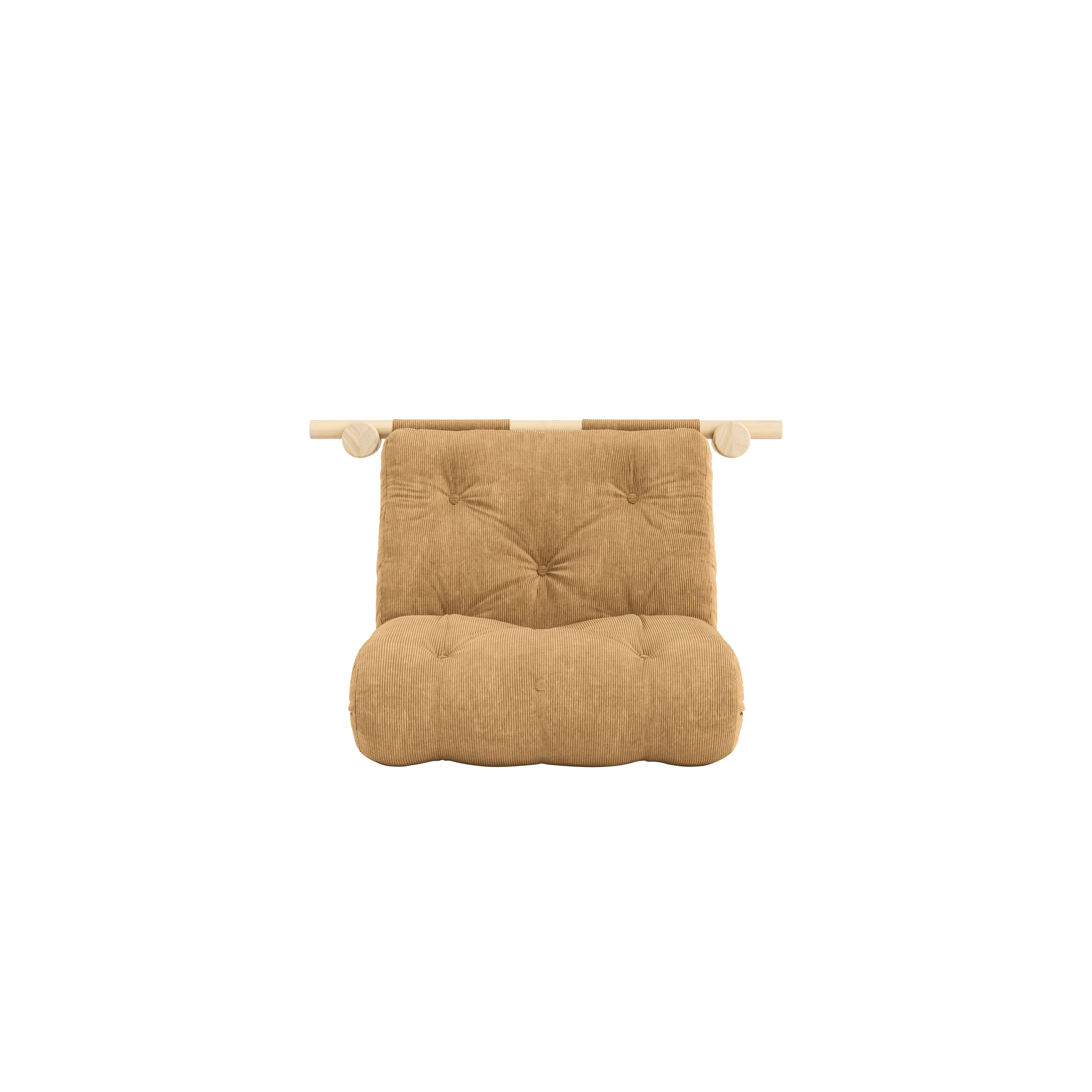MATELAS BRAVO W. HOOKED RAW 75 x 200 CARAMEL BRUN