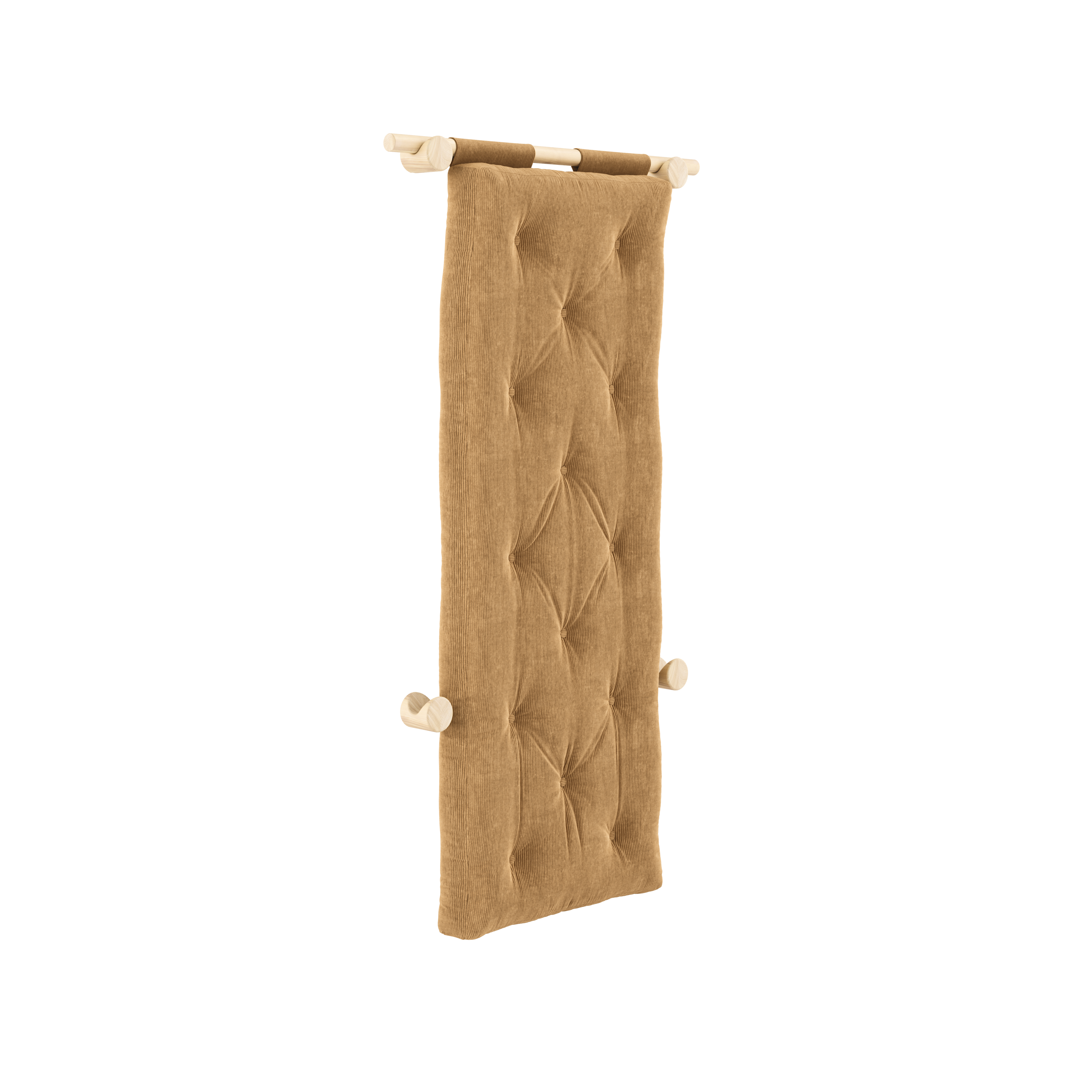 MATELAS BRAVO W. HOOKED RAW 75 x 200 CARAMEL BRUN