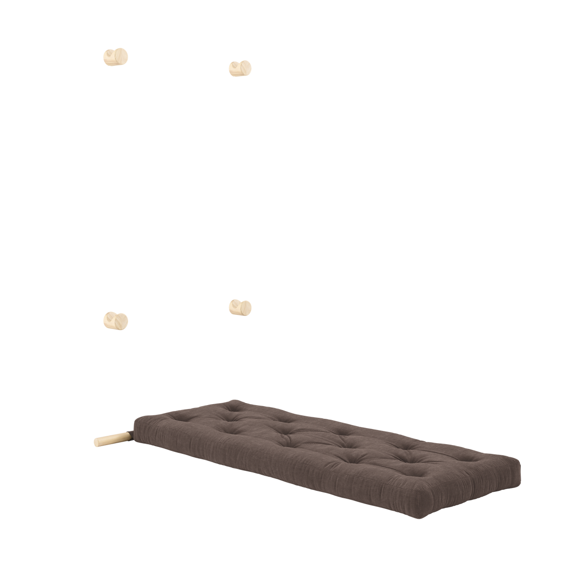 MATELAS HOOKED RAW 75 x 200 W. BRAVO CHOCOLAT