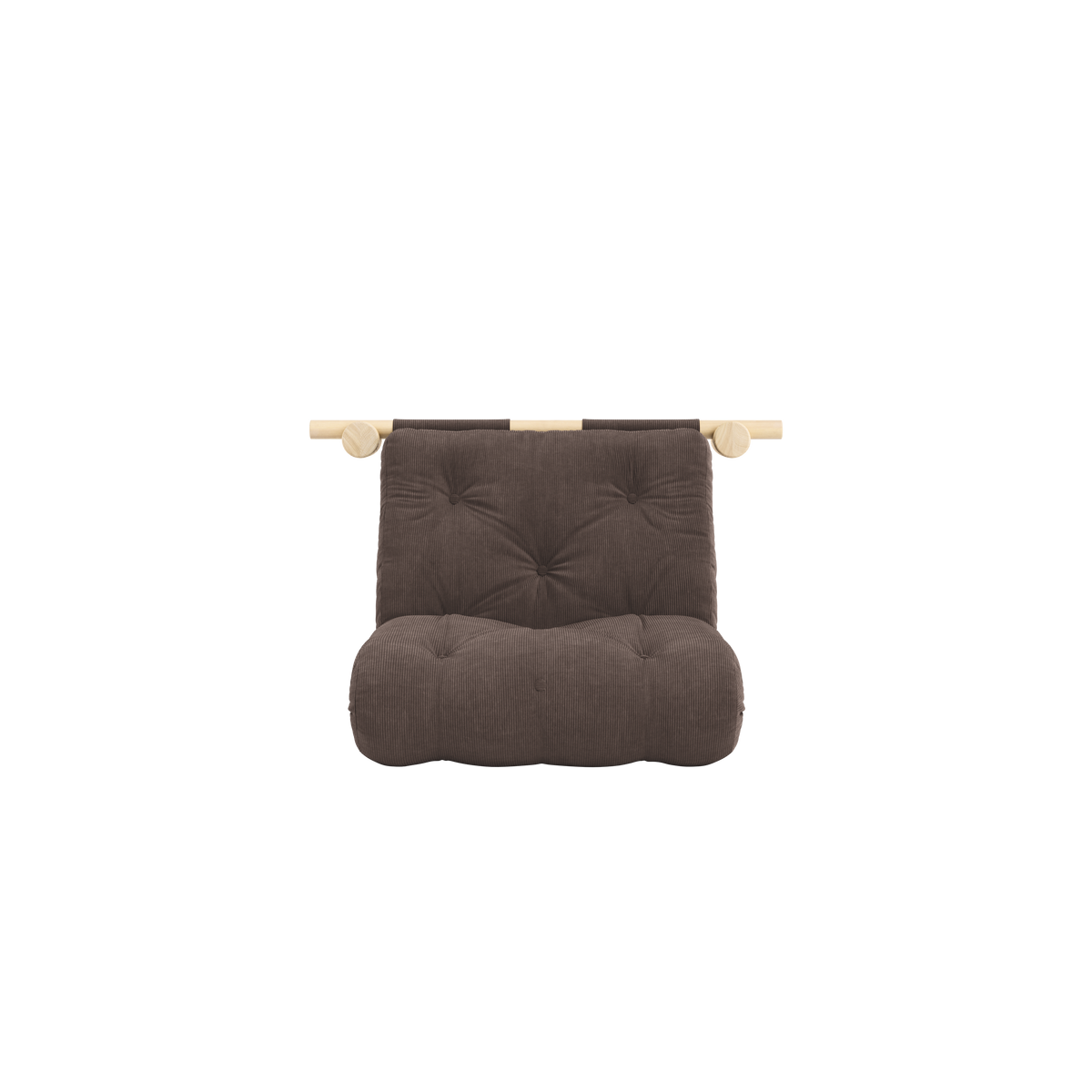 MATELAS HOOKED RAW 75 x 200 W. BRAVO CHOCOLAT
