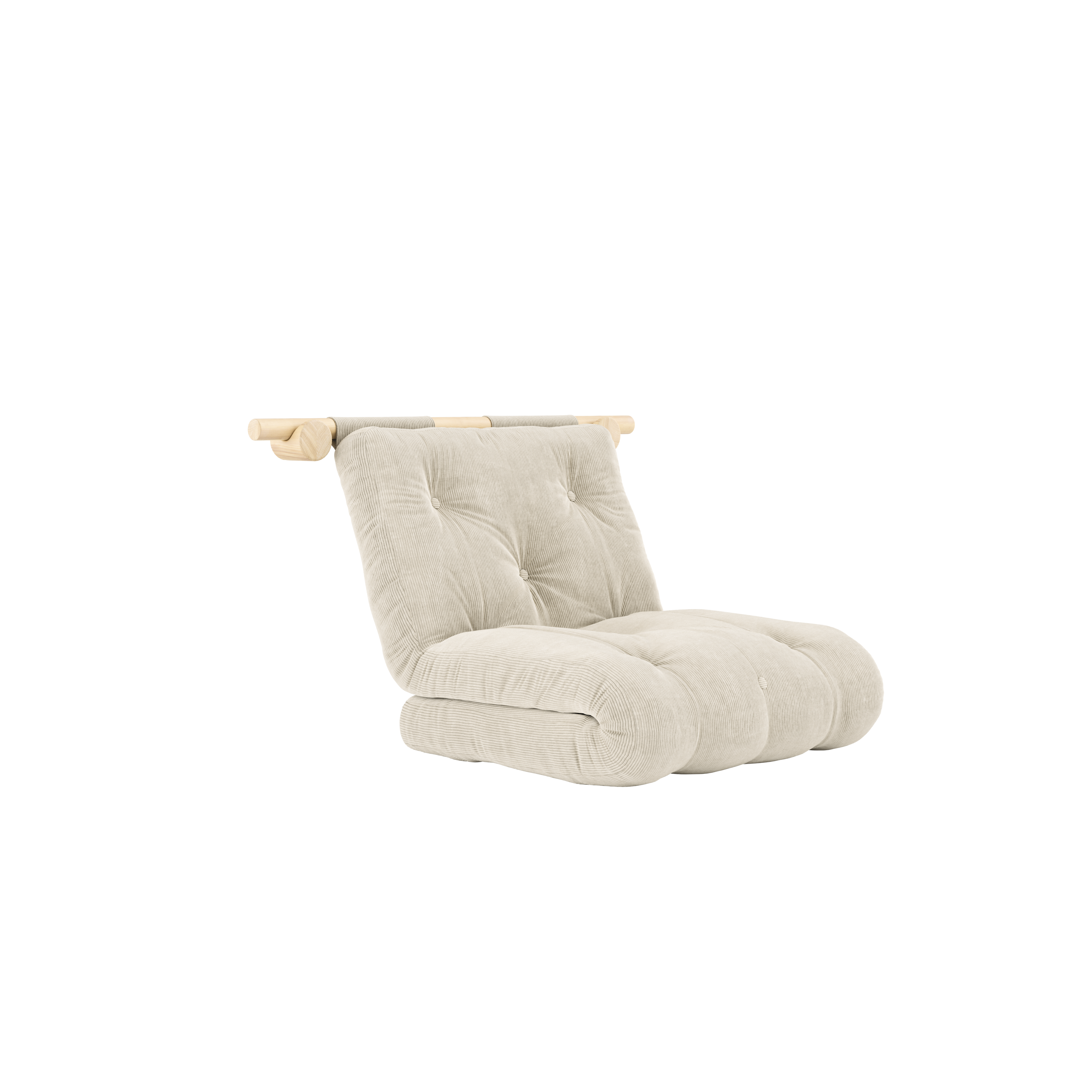 HOOKED RAW 75 X 200 W. BRAVO MATTRESS IVORY