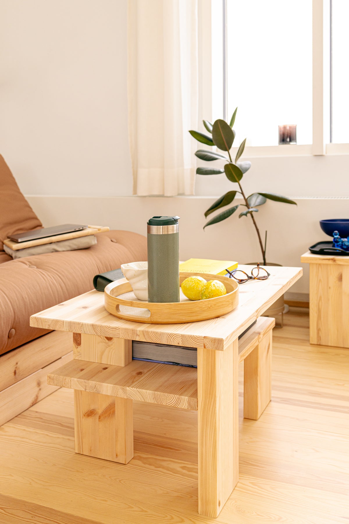 TABLE BASSE JAPAN CAFÉ CAROBE MARRON