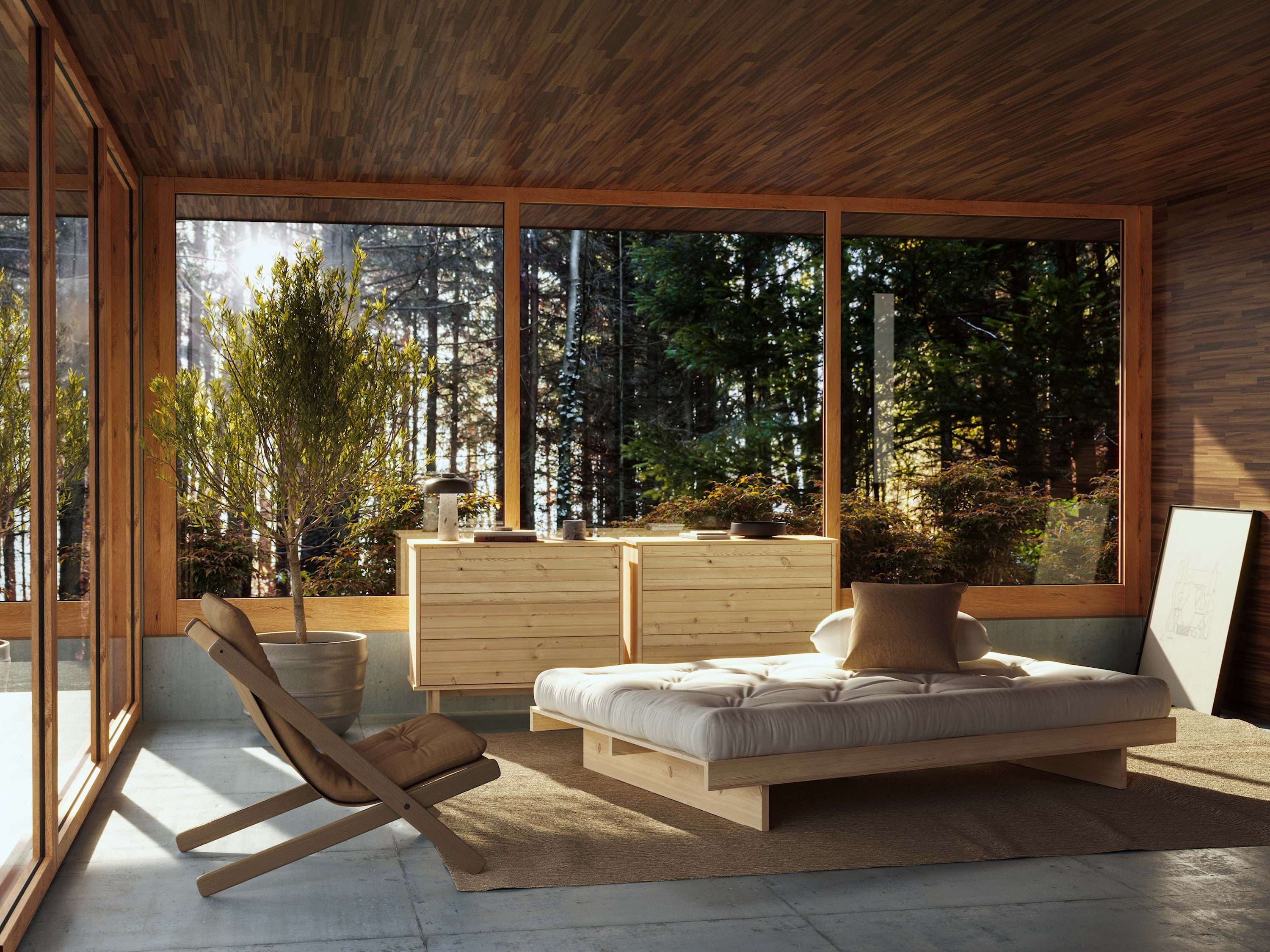 KANSO BED RAW 140 X 200