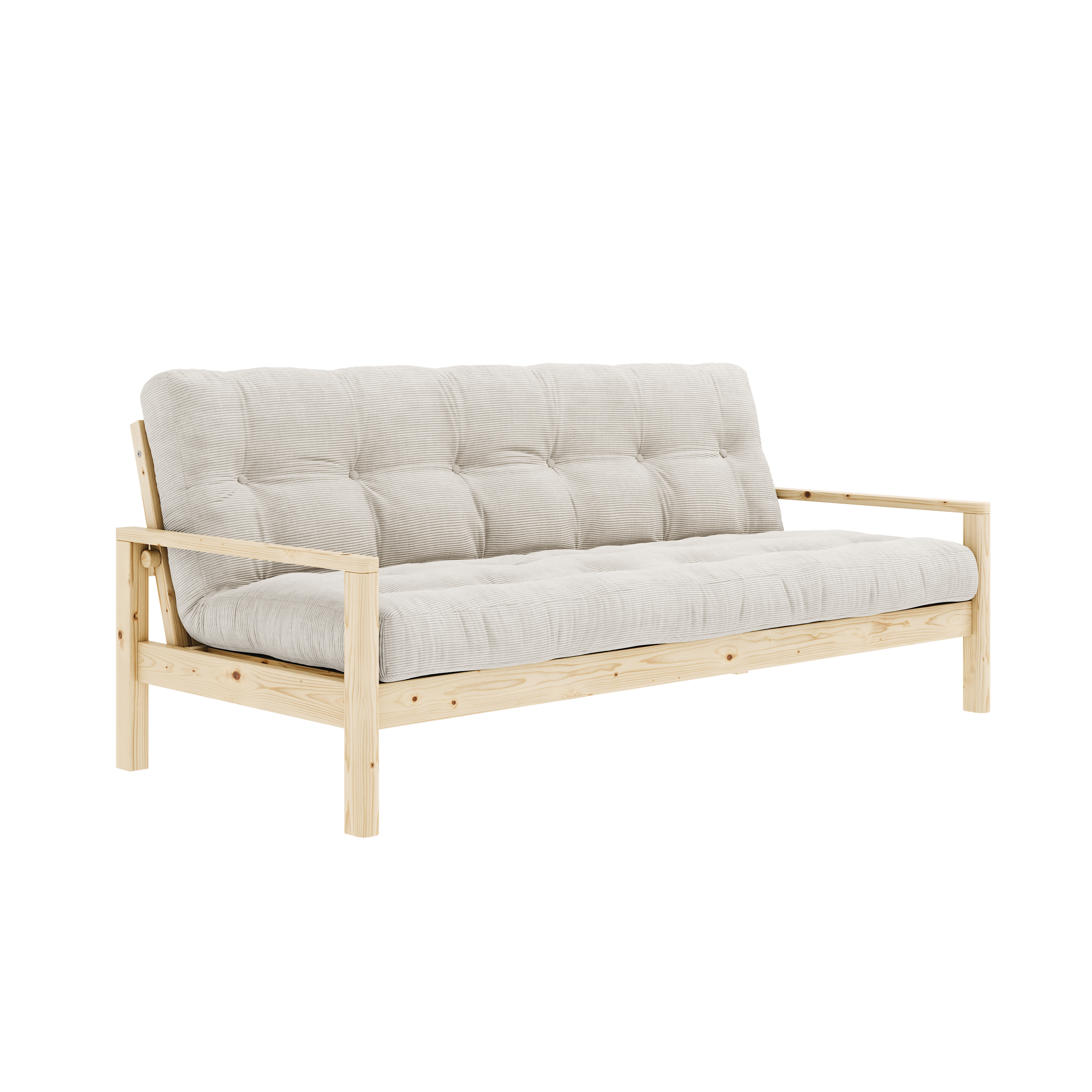 KNOB CLEAR LACQUERED W. 5-LAYER MIXED MATTRESS IVORY
