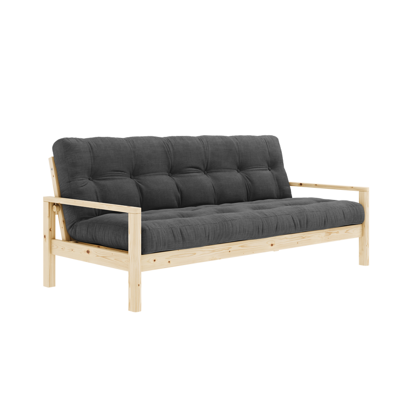 POIGNÉE TRANSPARENTE VERNIS. MATELAS MIXTE 5 COUCHES MAT CHARBON