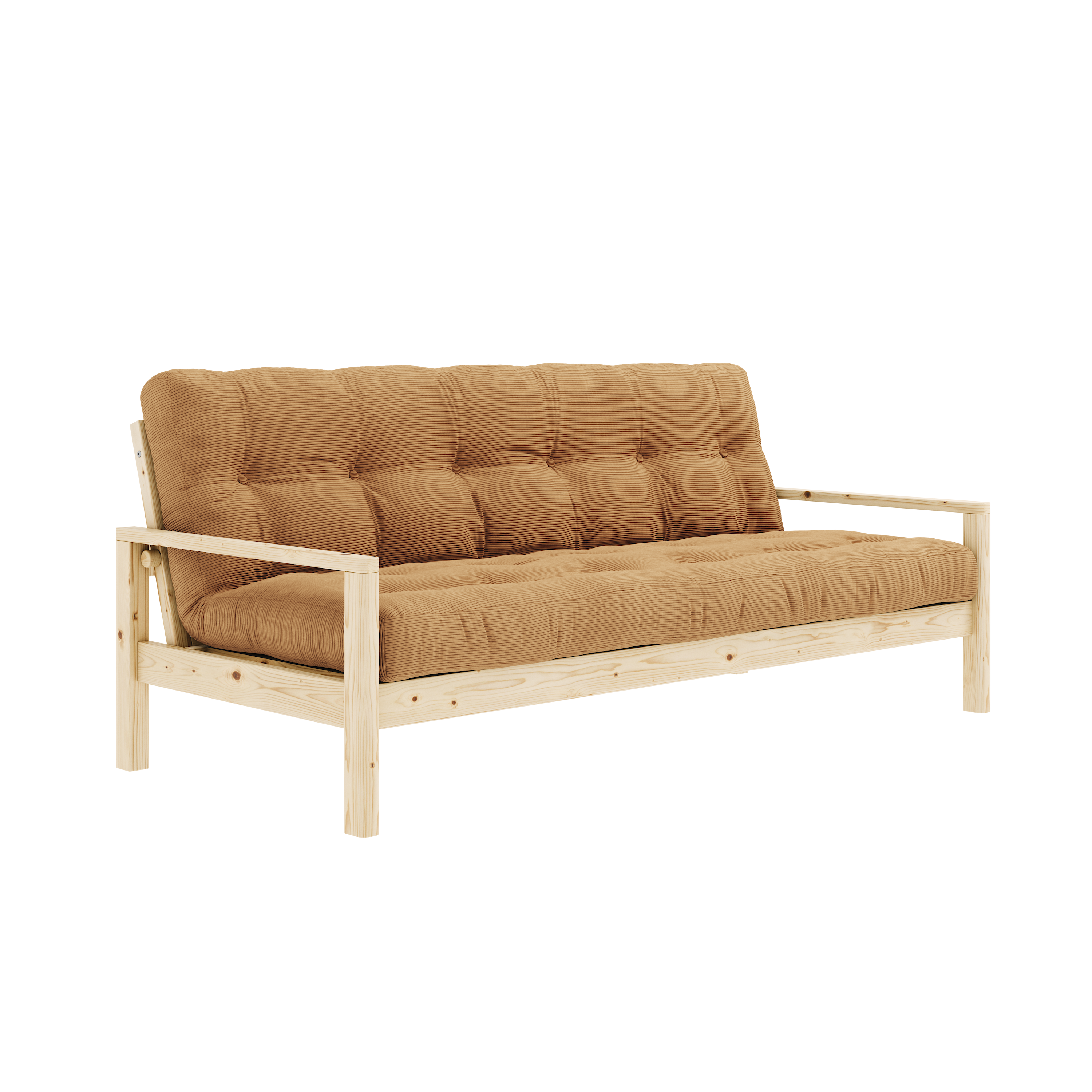 POIGNÉE TRANSPARENTE LAQUÉE AVEC MATELAS MIXTE 5 COUCHES MARRON FUDGE