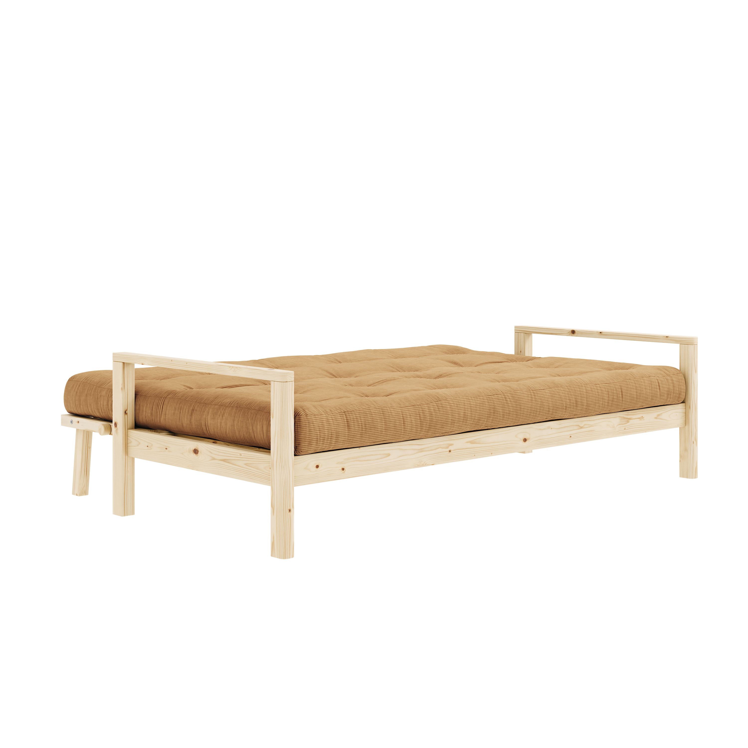 POIGNÉE TRANSPARENTE LAQUÉE AVEC MATELAS MIXTE 5 COUCHES MARRON FUDGE