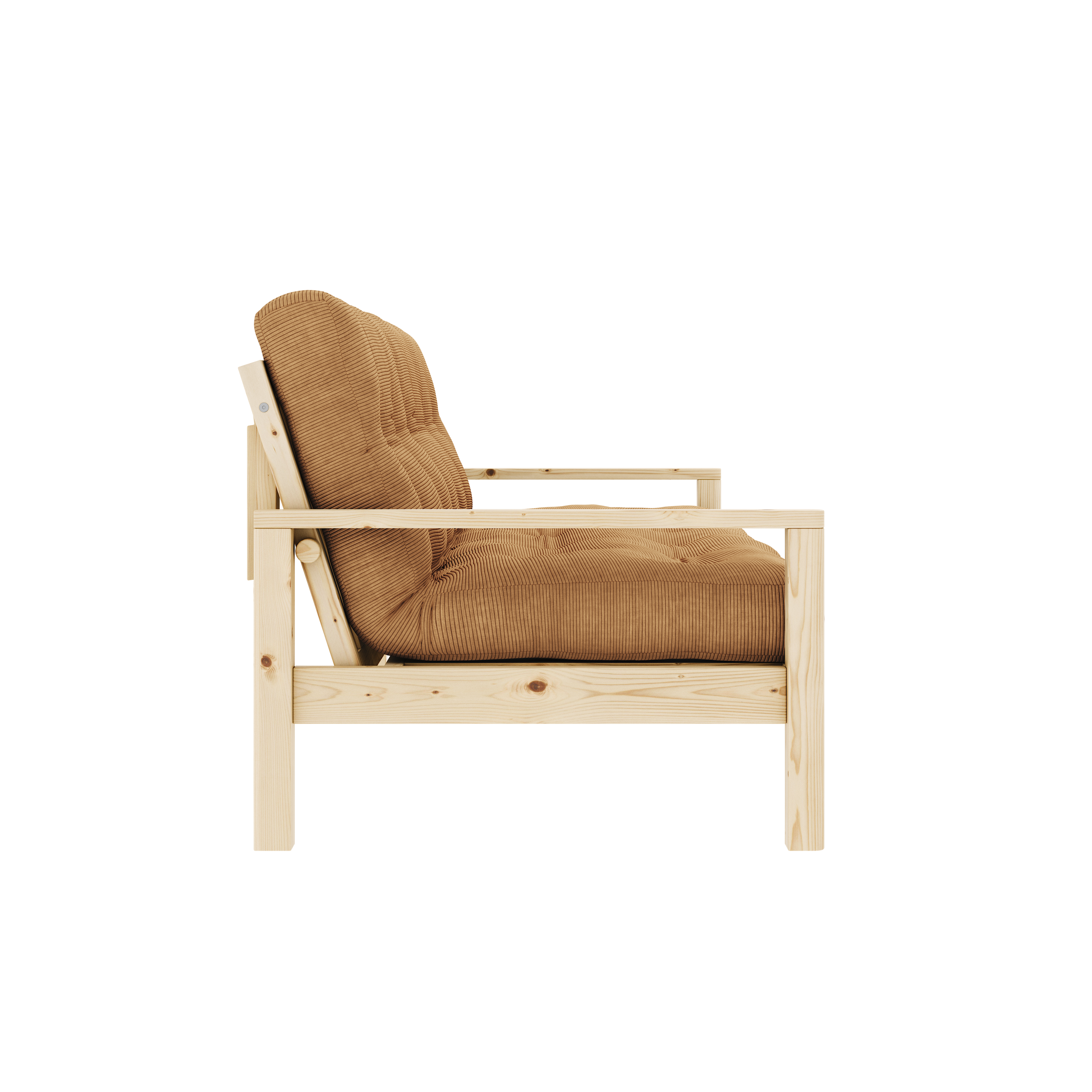 POIGNÉE TRANSPARENTE LAQUÉE AVEC MATELAS MIXTE 5 COUCHES MARRON FUDGE
