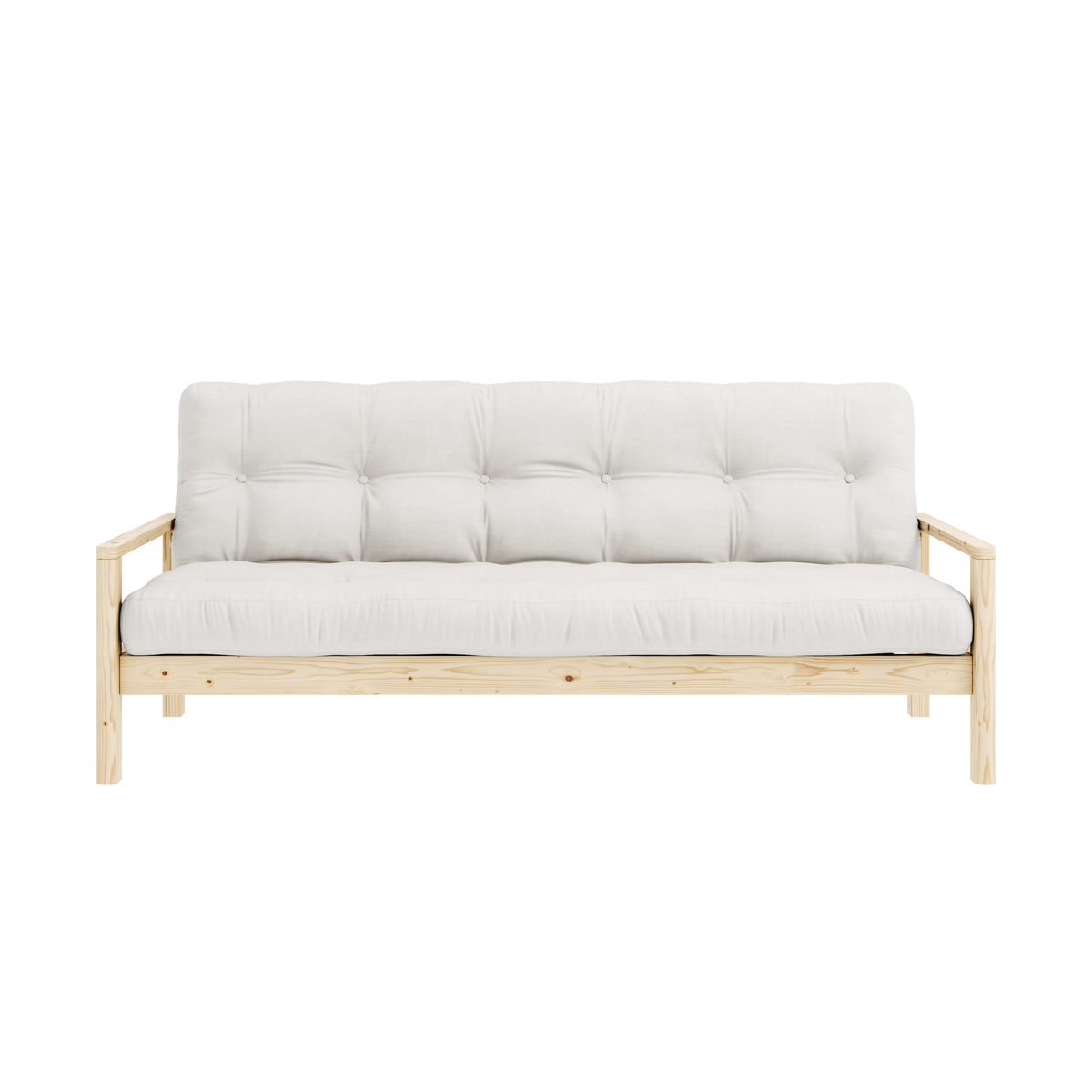 POIGNÉE CLAIRE VERNISSEE AVEC MATELAS MIXTE 5 COUCHES MAT NATUREL