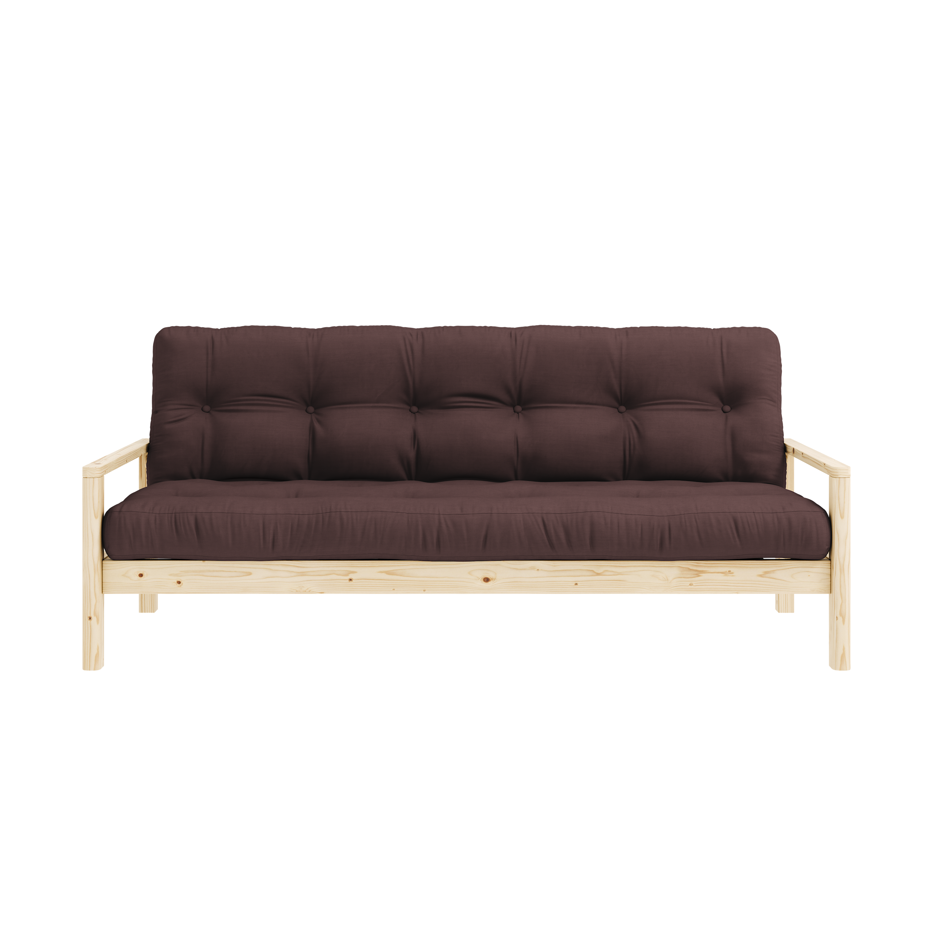 POIGNÉE VERNIE TRANSPARENTE AVEC MATELAS MIXTE 5 COUCHES MAT BRUN