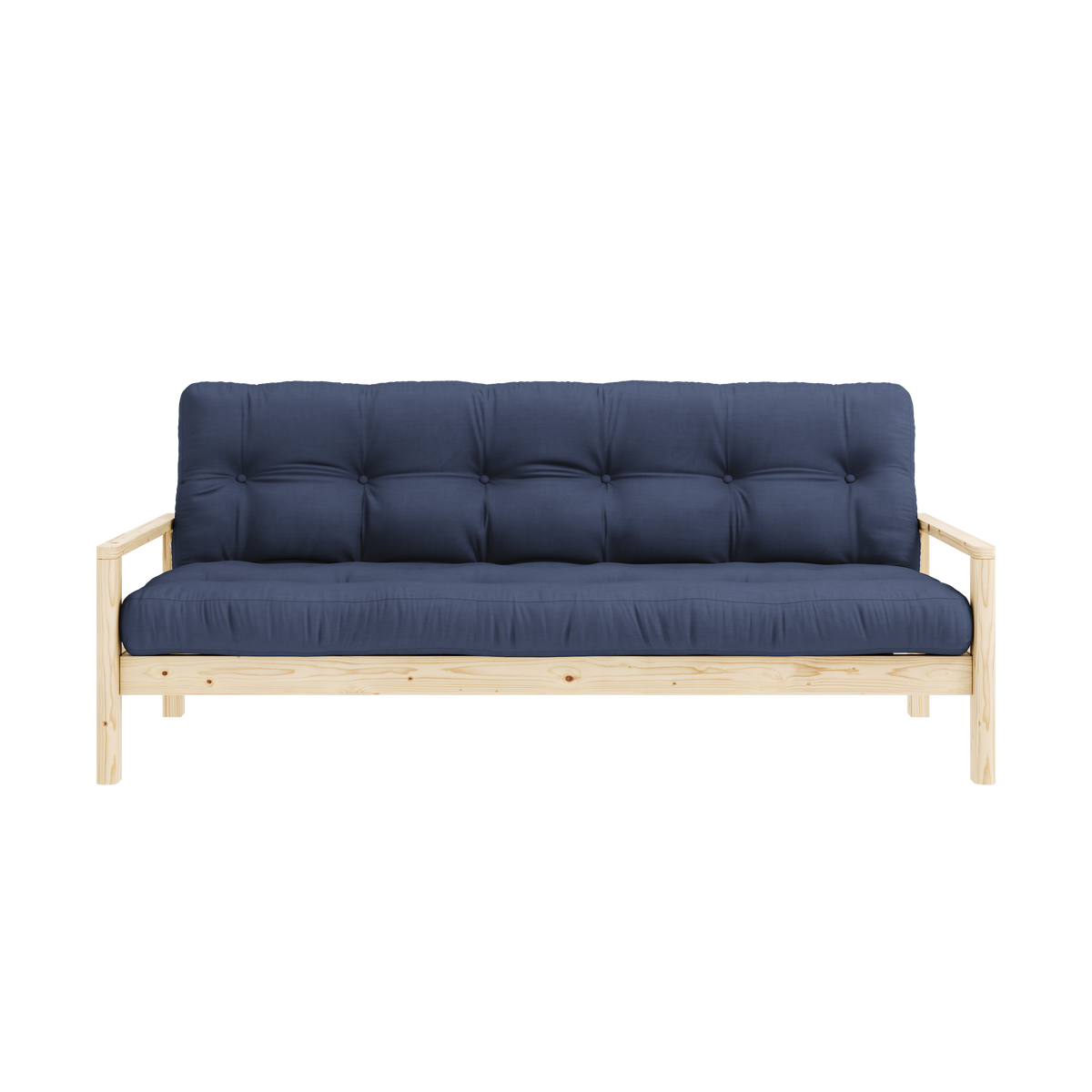 KNOB CLEAR LACQUERED W. 5-LAYER MIXED MATTRESS NAVY