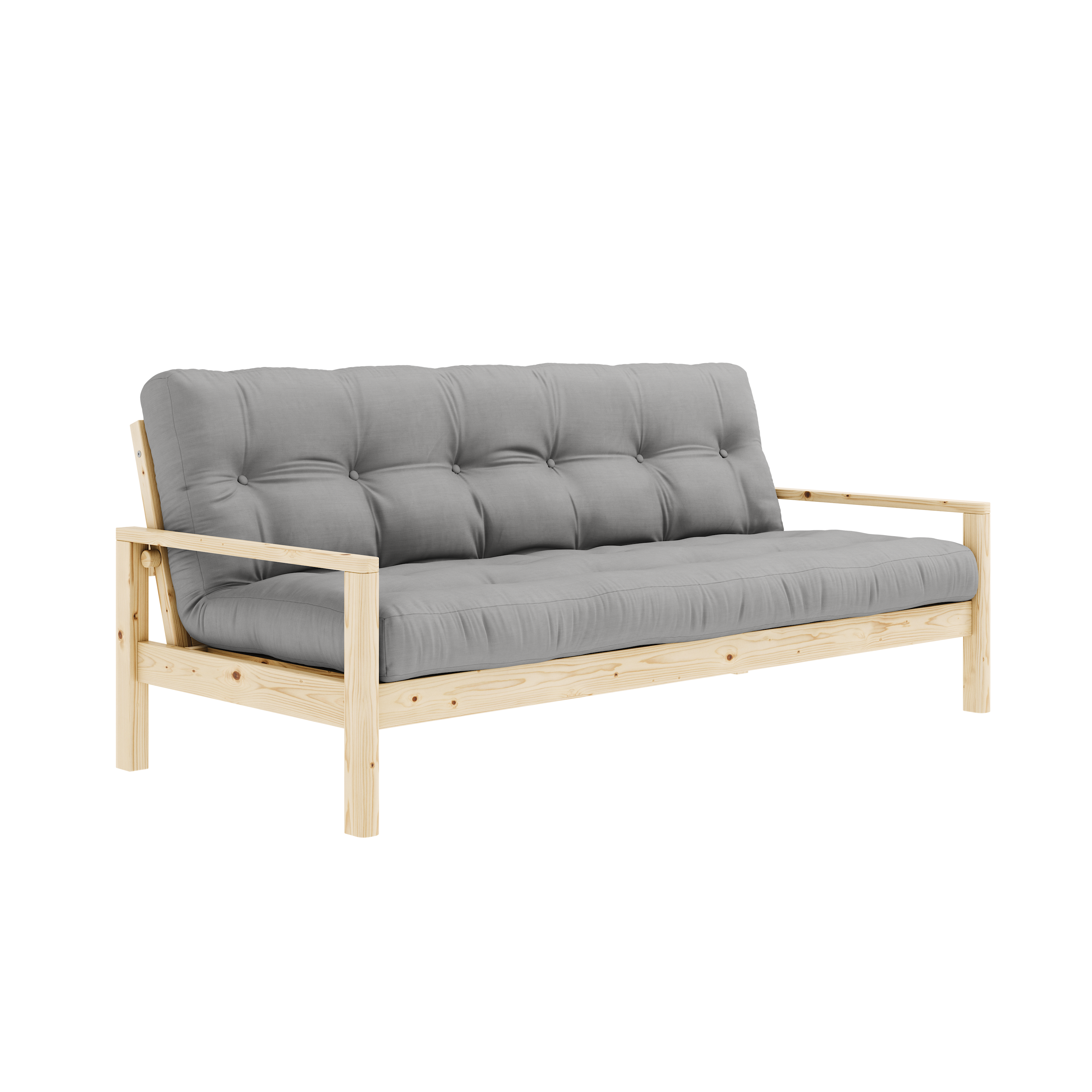 POIGNÉE TRANSPARENTE VERNIE AVEC MATELAS MIXTE 5 COUCHES MAT GRIS