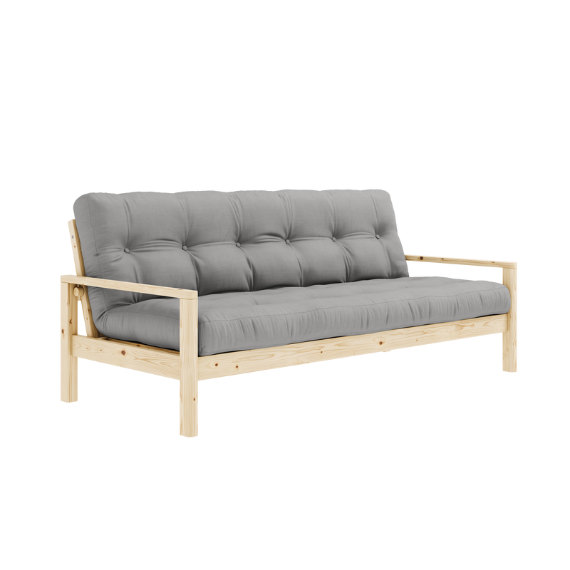 POIGNÉE TRANSPARENTE VERNIE AVEC MATELAS MIXTE 5 COUCHES MAT GRIS