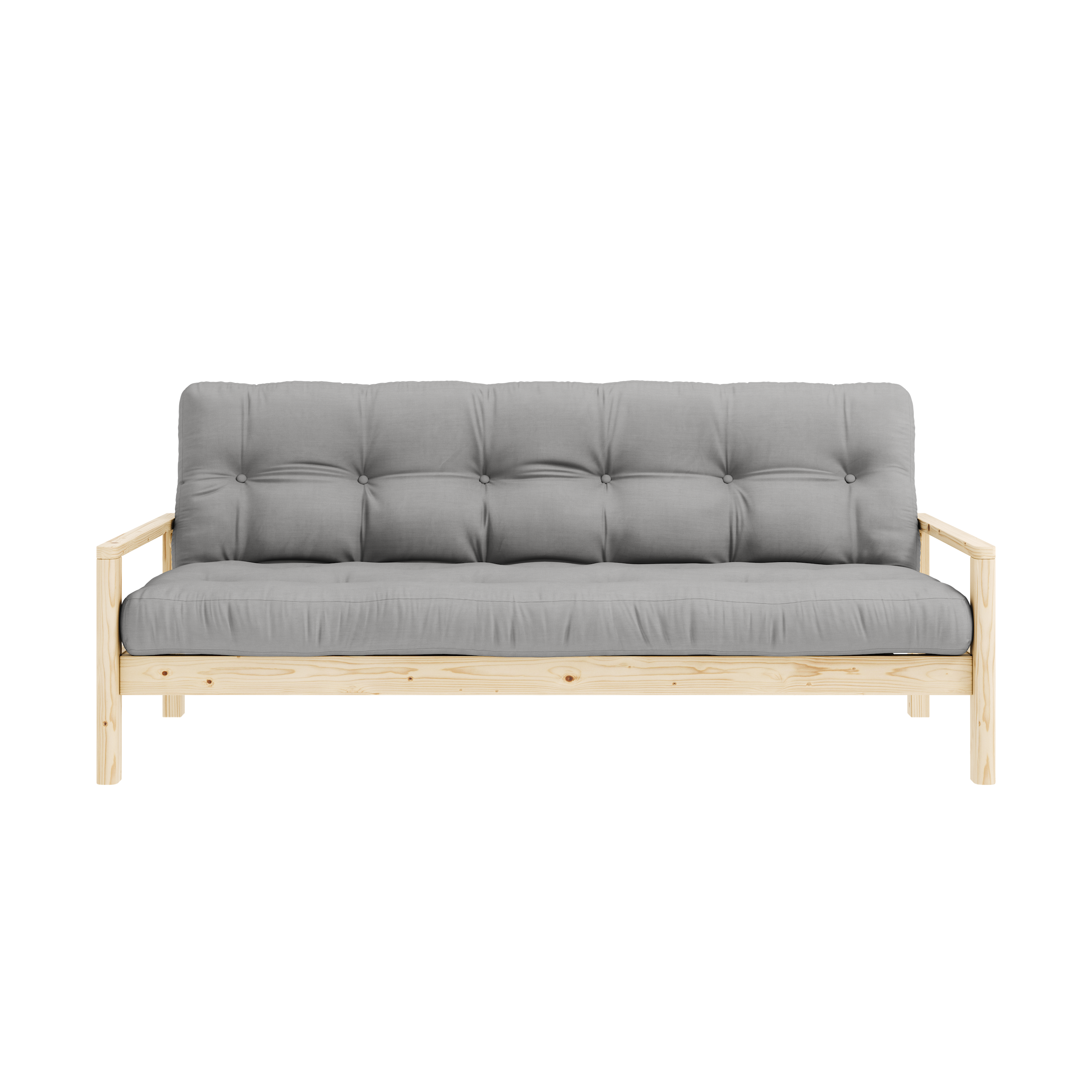 POIGNÉE TRANSPARENTE VERNIE AVEC MATELAS MIXTE 5 COUCHES MAT GRIS