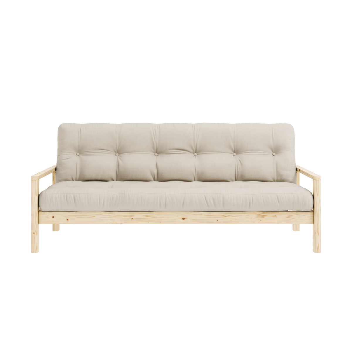POIGNÉE VERNIE TRANSPARENTE AVEC MATELAS MIXTE 5 COUCHES MAT BEIGE