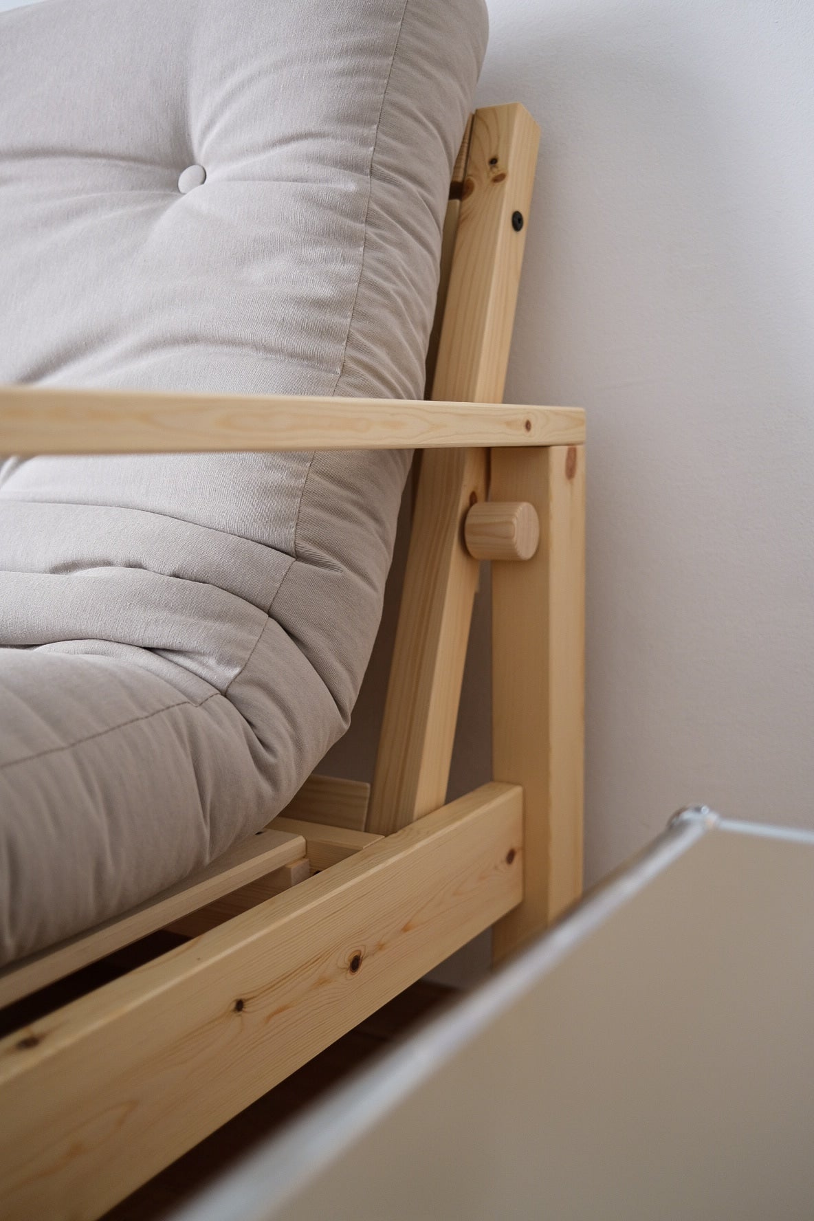 POIGNÉE TRANSPARENTE LAQUÉE AVEC MATELAS MIXTE 5 COUCHES MARRON FUDGE