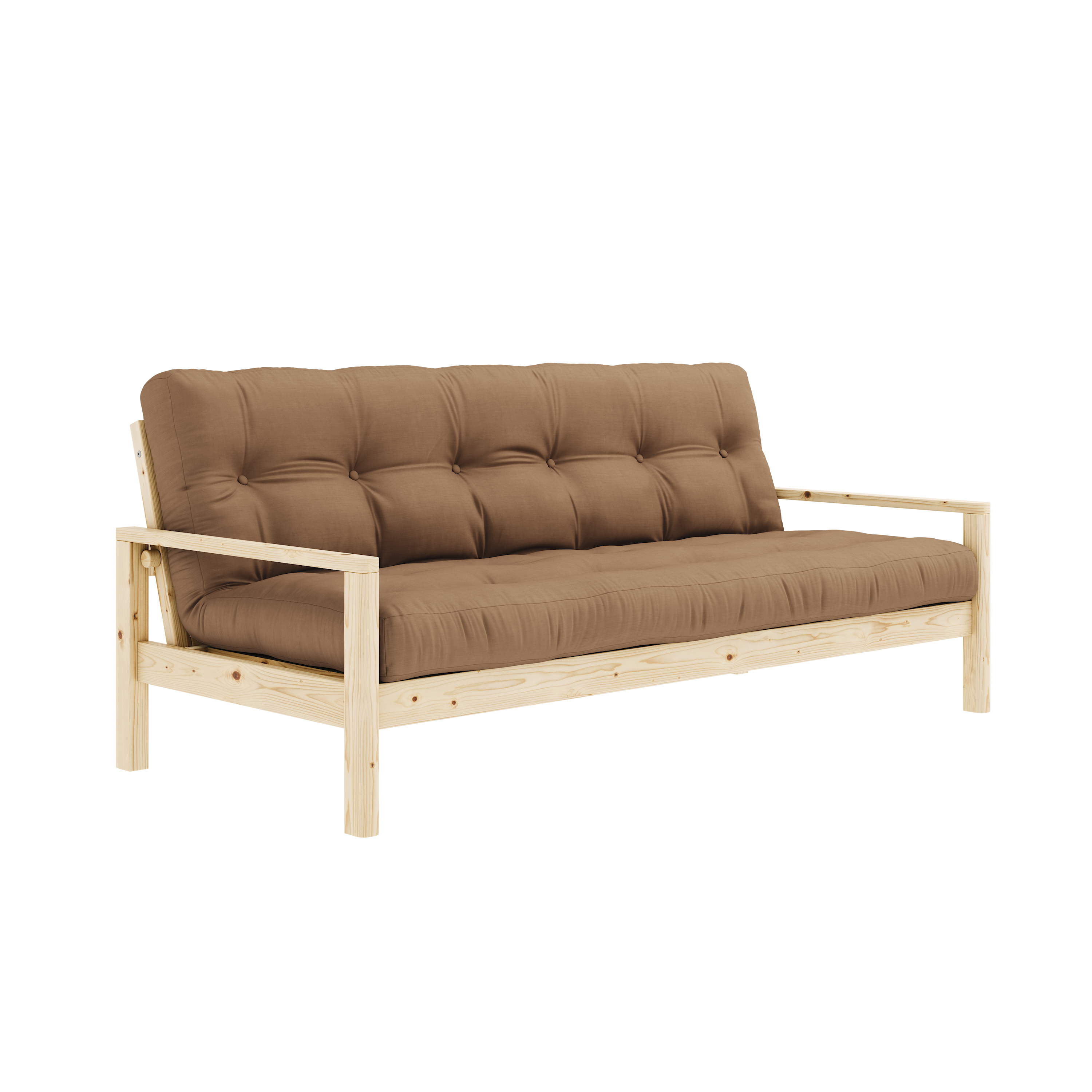 POIGNÉE CLAIR LAQUÉE AVEC MATELAS MIXTE 5 COUCHES MATE MOCCA