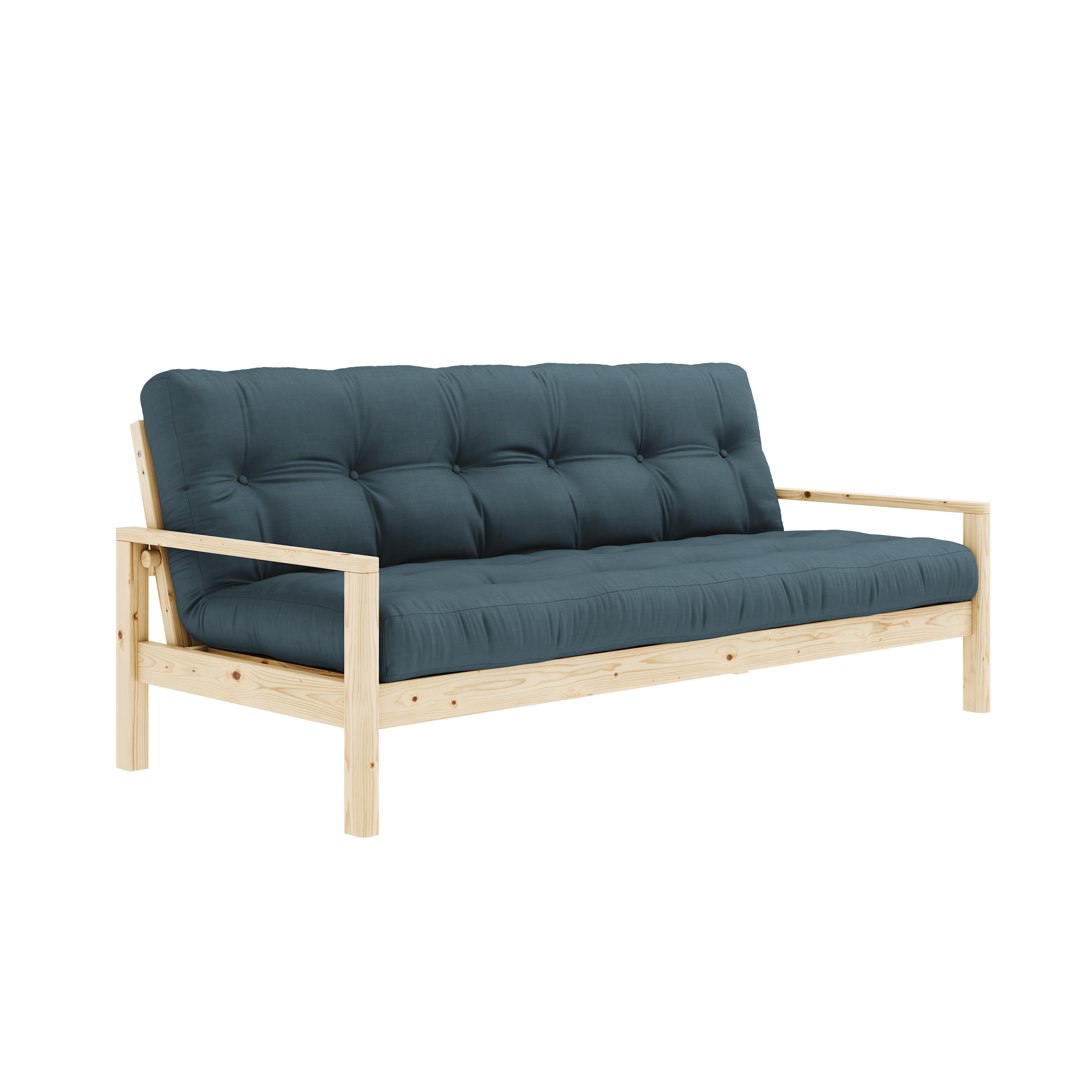 POIGNÉE CLAIRE VERNISSE AVEC MATELAS MIXTE 5 COUCHES BLEU PETROLE