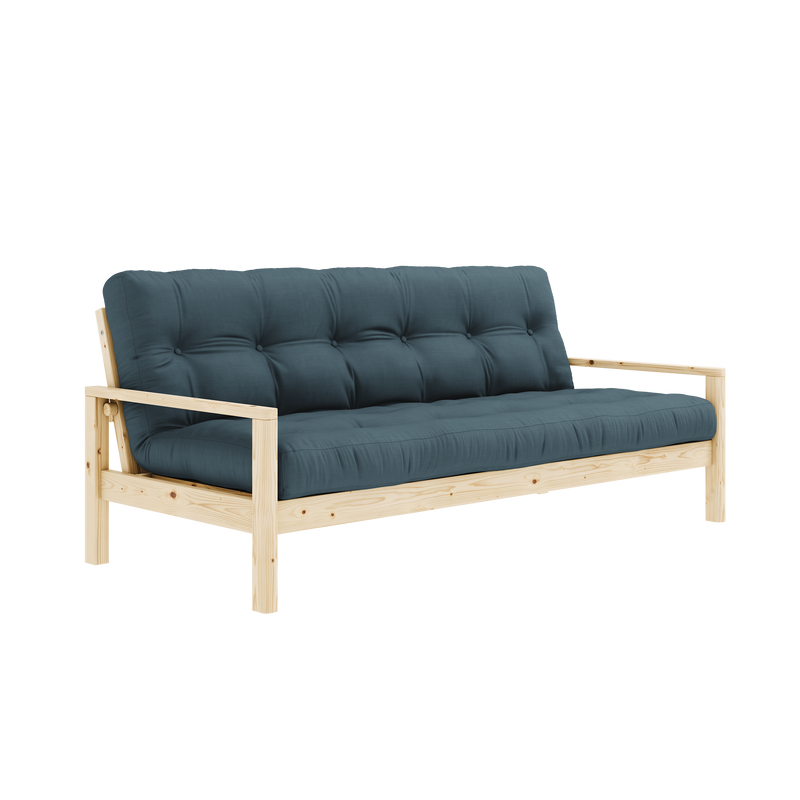 POIGNÉE CLAIRE VERNISSE AVEC MATELAS MIXTE 5 COUCHES BLEU PETROLE