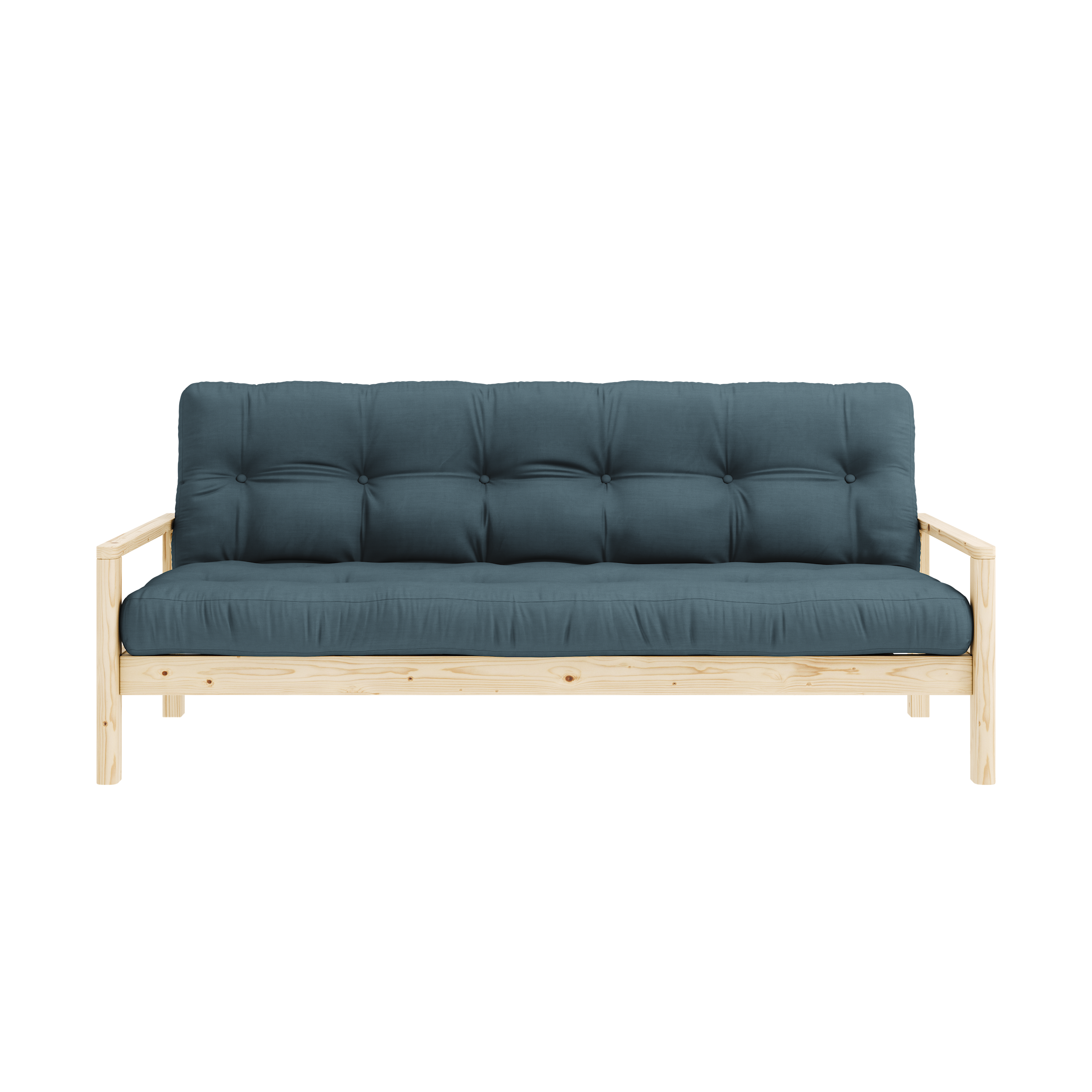 POIGNÉE CLAIRE VERNISSE AVEC MATELAS MIXTE 5 COUCHES BLEU PETROLE