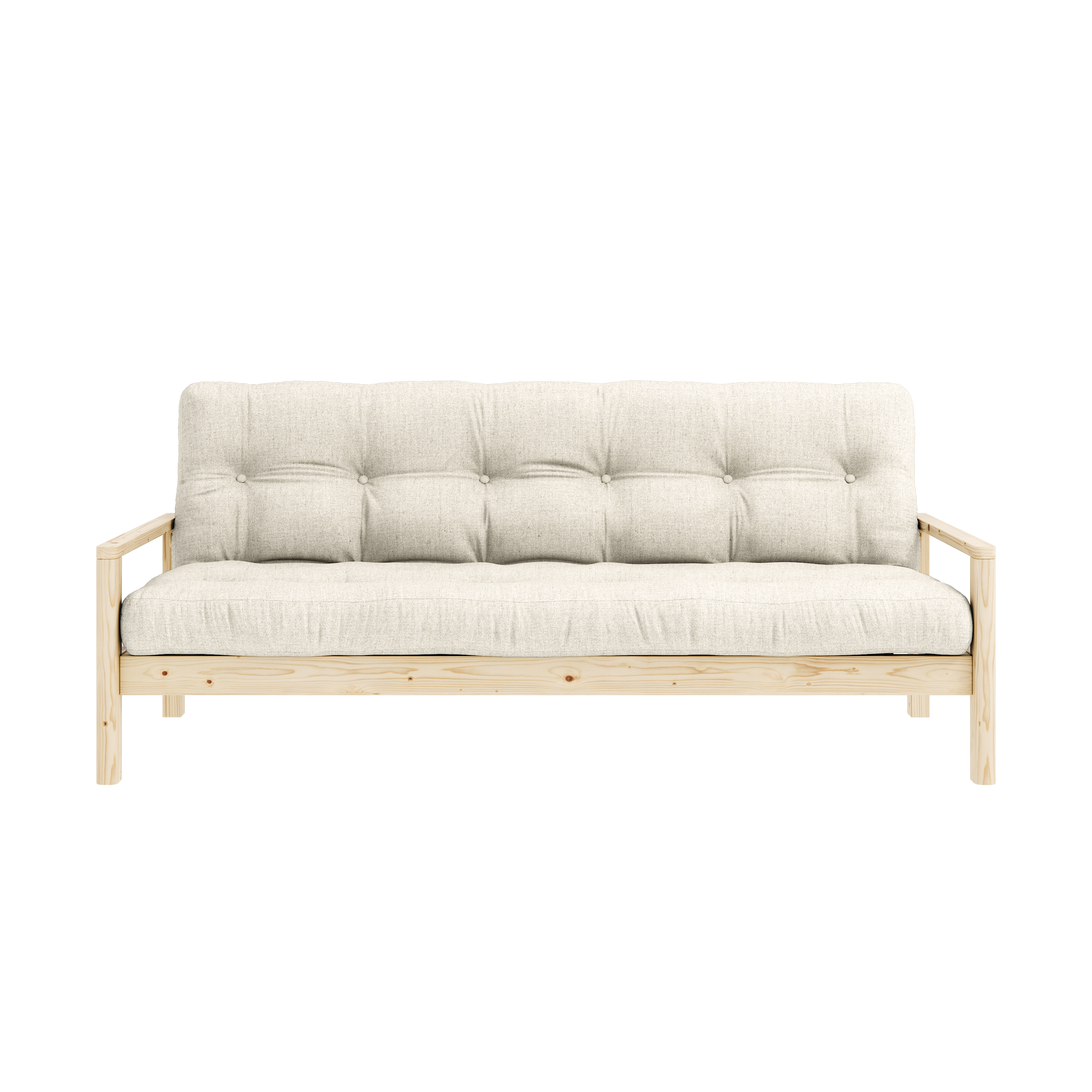 KNOB CLEAR LACQUERED W. 5-LAYER MIXED MATTRESS LINEN