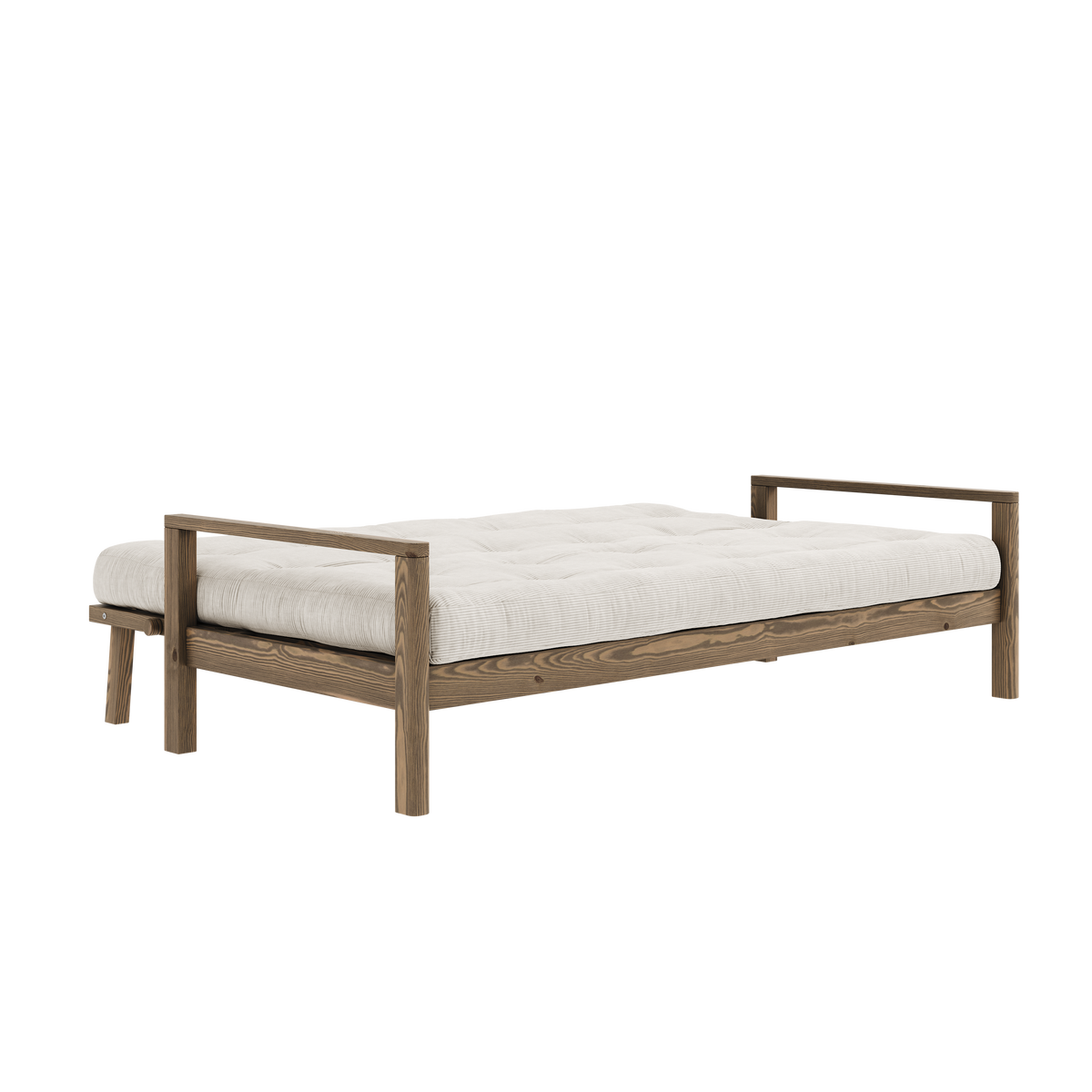 KNOB CAROB BROWN W. 5-LAYER MIXED MATTRESS IVORY