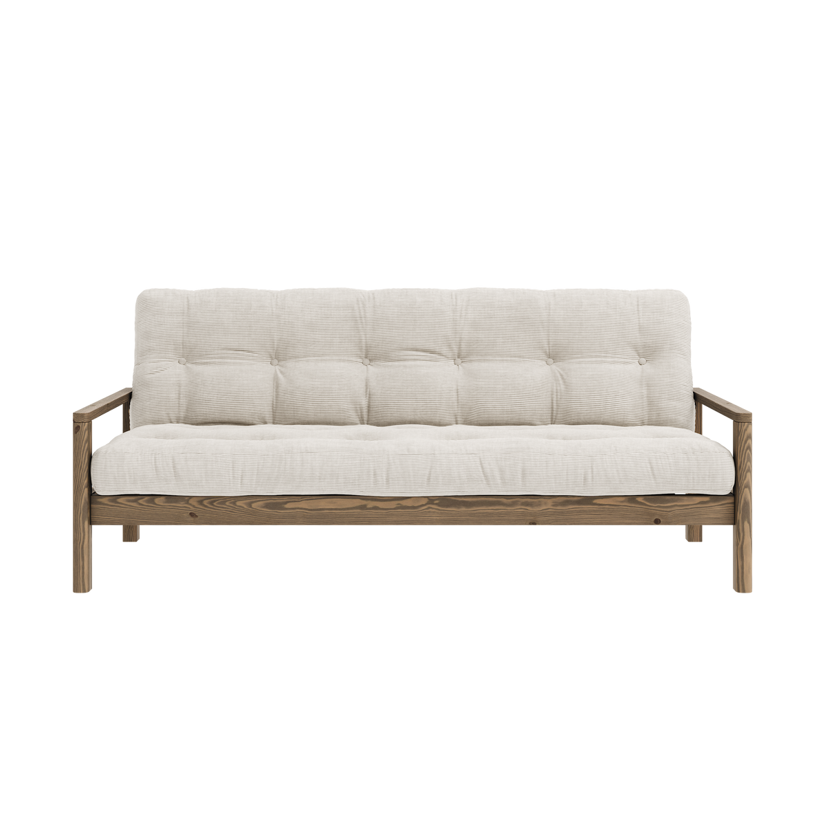 KNOB CAROB BROWN W. 5-LAYER MIXED MATTRESS IVORY