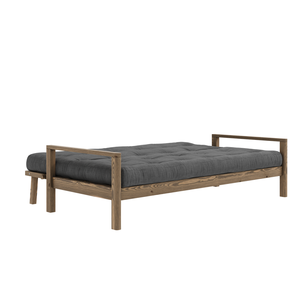 KNOB CAROB BROWN W. 5-LAYER MIXED MATTRESS CHARCOAL