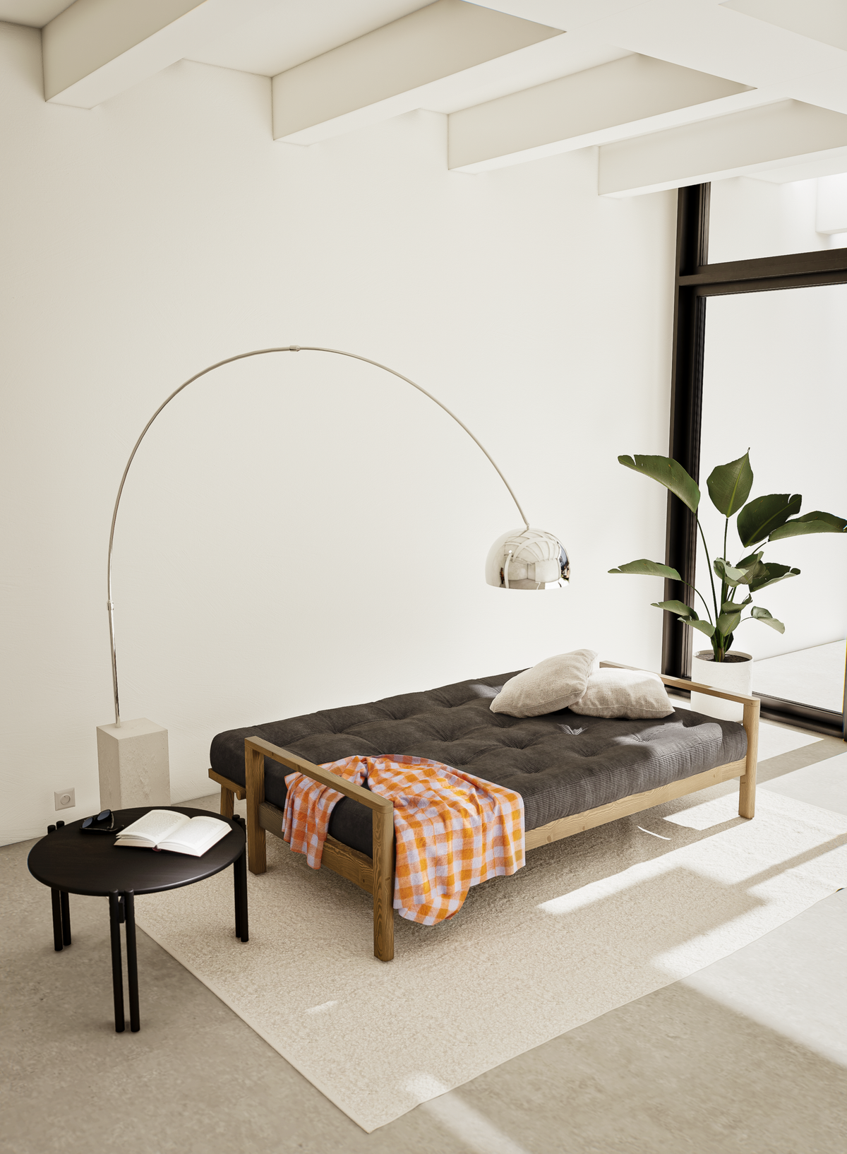 KNOB CAROB BROWN W. 5-LAYER MIXED MATTRESS BROWN